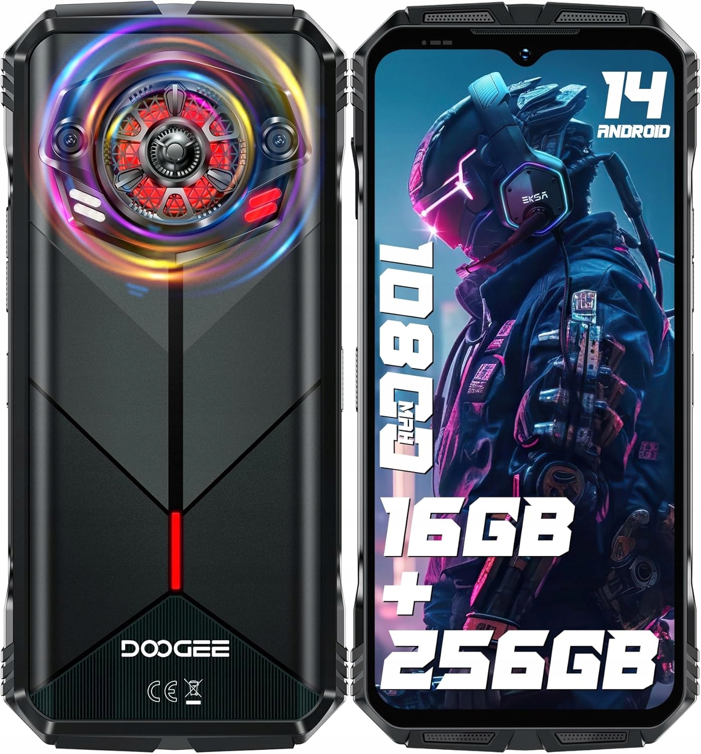 Doogee Spunk Odolný Smartfón 16GB+256GB 10800mAh 6,58"FHD+ Nfc Android 14