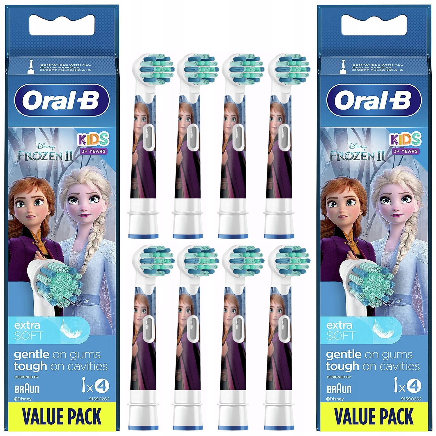 8X Końcówka Do Szczoteczki Elektrycznej Oralb Dla Dzieci Frozen Kraina Lodu