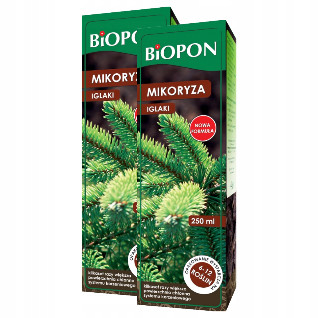 Mikoryza Do Iglaków Biopon 250 Ml Zdrowy Wzrost Zestaw 2 sztuk!