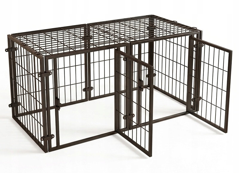 Klatka Składany Metalowy Kojec Dla Zwierząt Psa Kota Królika Szczeniąt