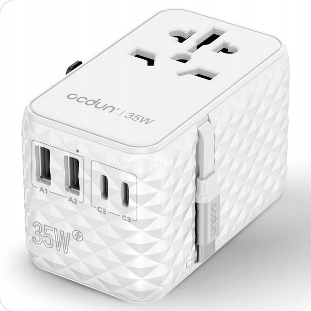 Uniwersalny zasilacz Międzynarodowy adapter podróżny Ocdun