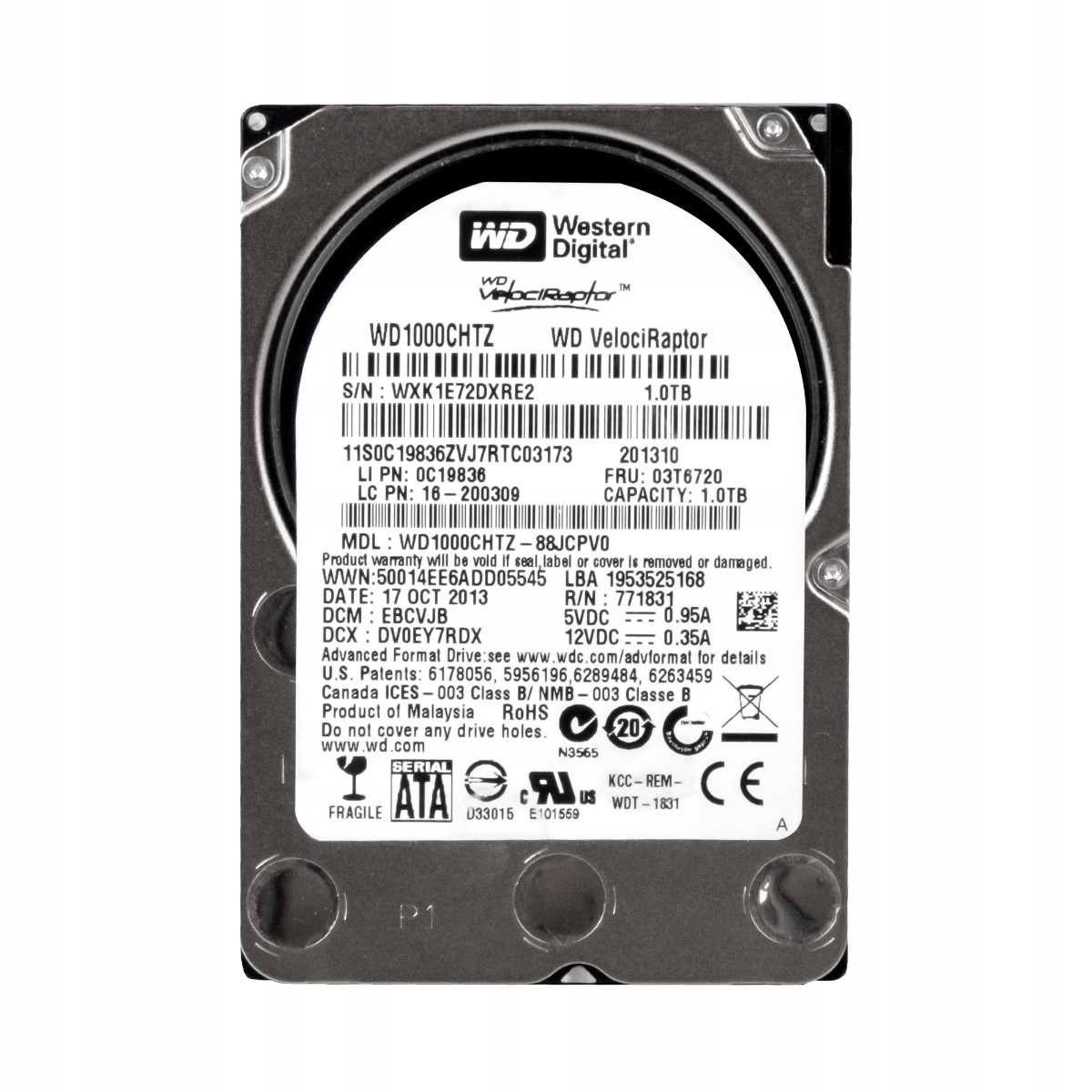 Lenovo 03T6720 1TB 10K Sata III 2.5'' WD1000CHTZ