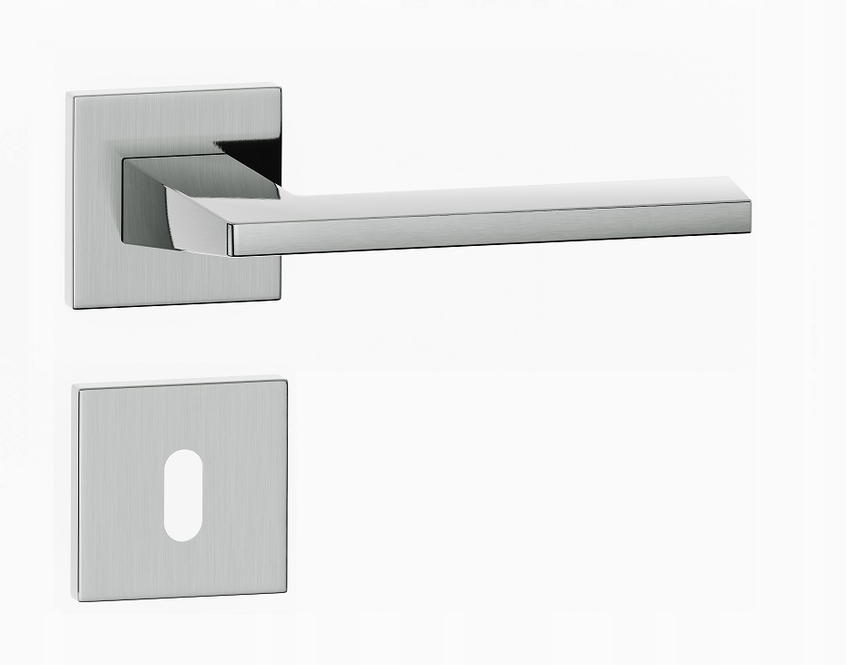 talianska kľučka na kľučku Siso nikel matná niklová s rozetami na kľúč