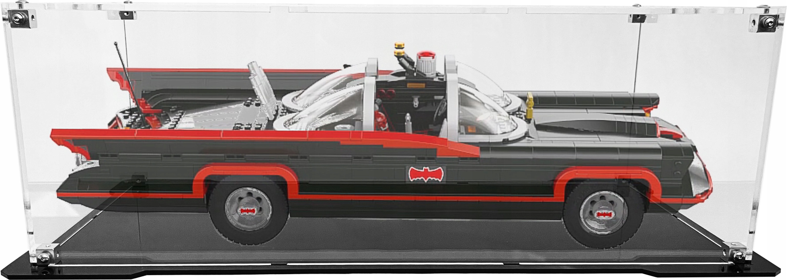 Vitrína s černou základnou pro stavebnici Lego 76328 Heroes Batmobil