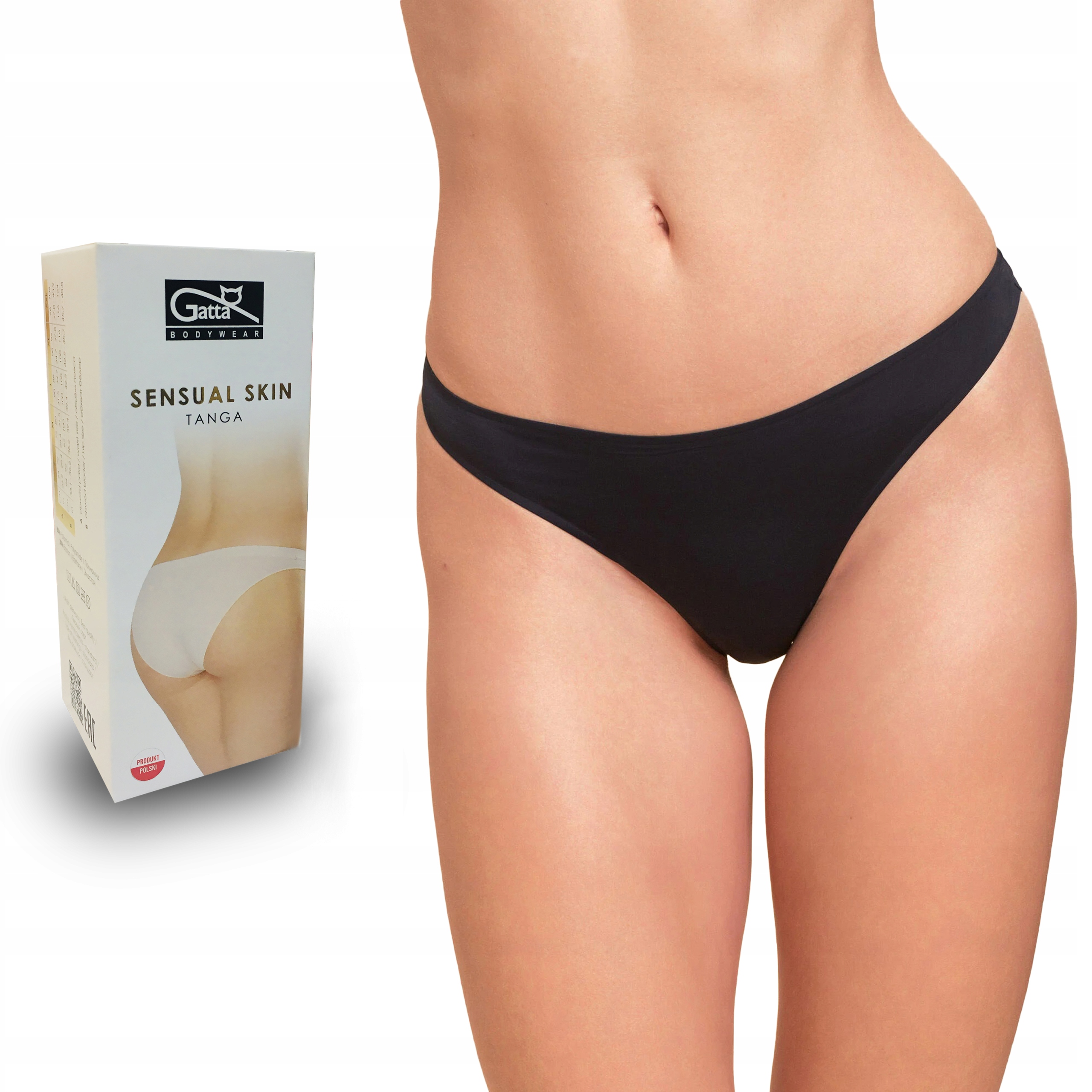 

Majtki bezszwowe Gatta Tanga Sensual, czarne, XL