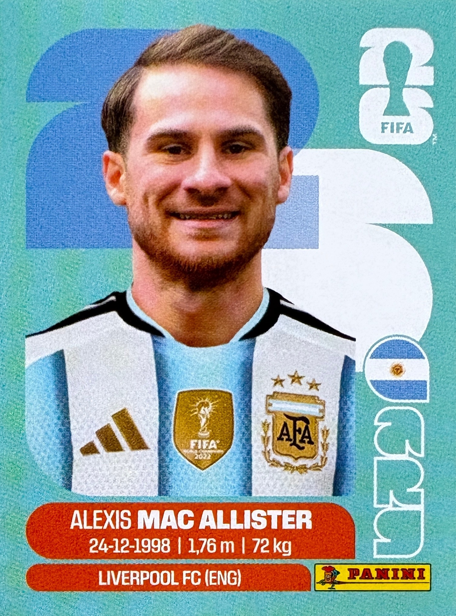 Naklejki Panini World Cup 2026 naklejka Arg 9 Mac Allister Argentyna