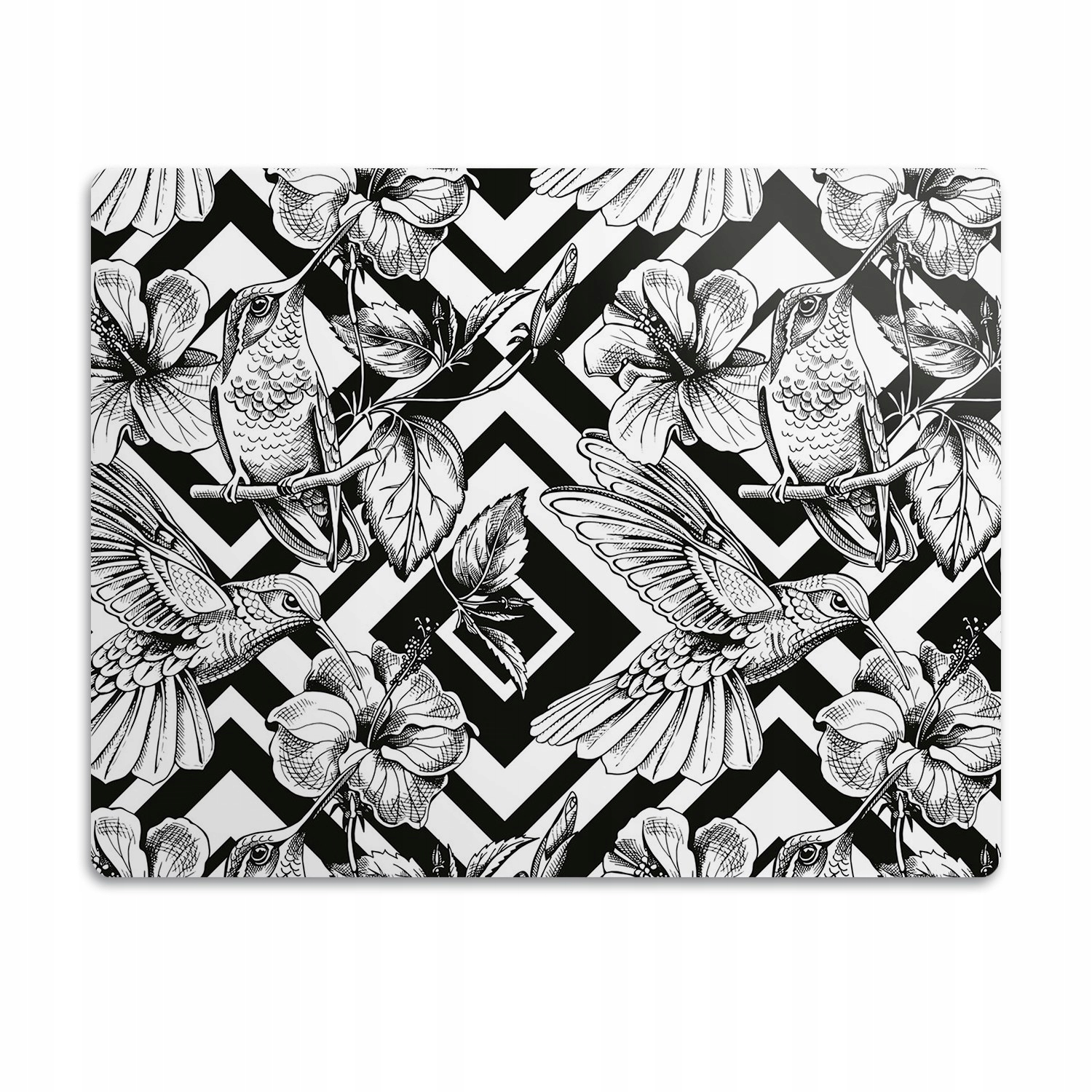 Levně Podložka pro kočky psa pod misky Ptáci kolibříci 60x40 cm