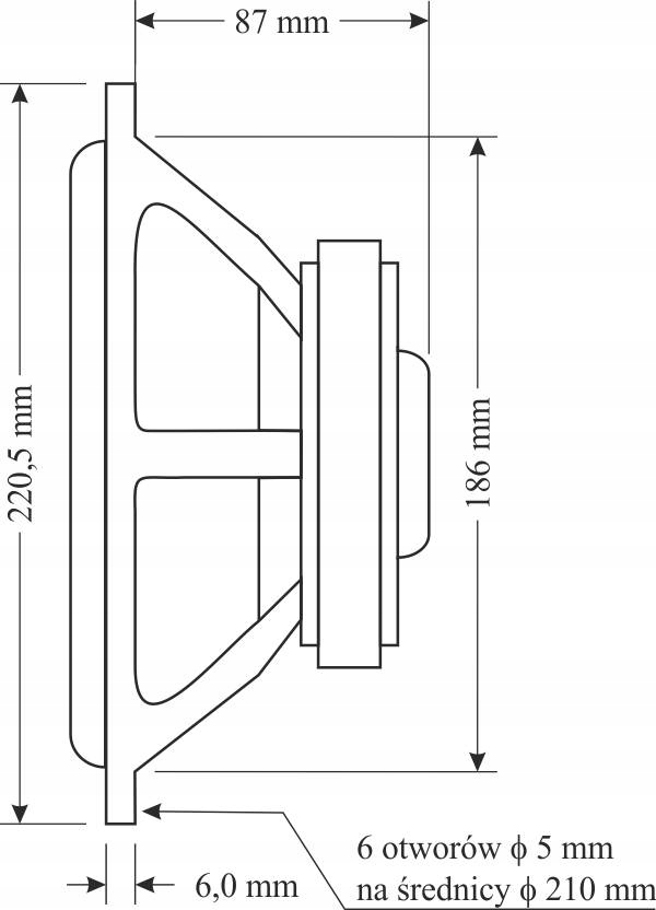 Głośnik niskotonowy STX W.22.200.8.MCX_v3 Model W.22.200.8.MCX_v3