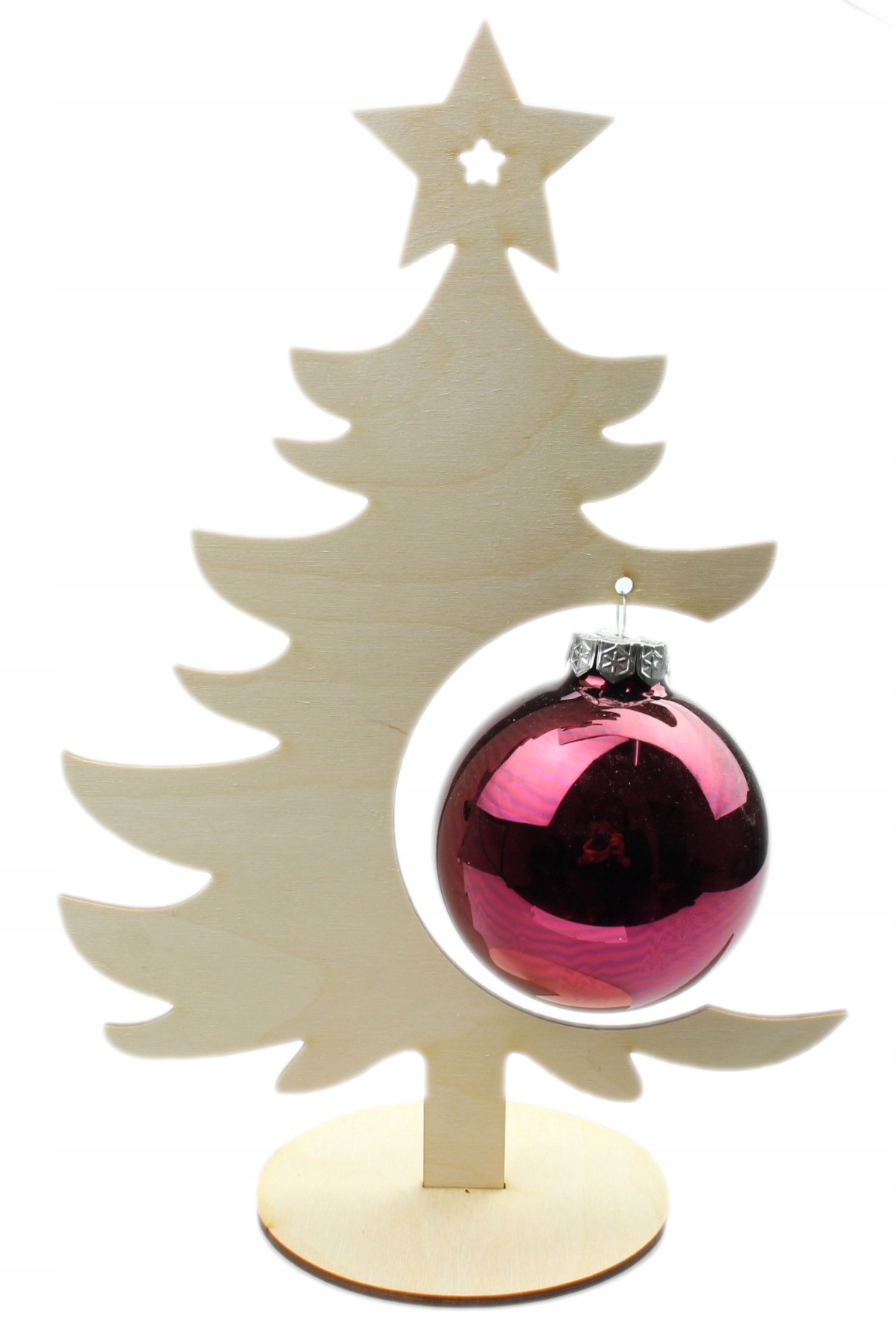 

Drewniany Stojak Na Bombkę 10-11cm Wzór Choinka