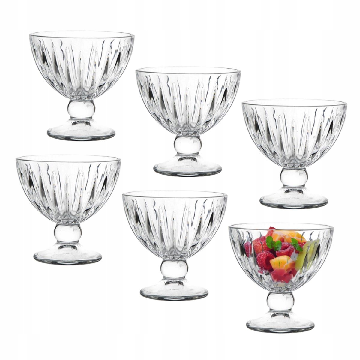 Pucharki do lodów czarki do deserów Zestaw 6 sztuk Altom Design Venus 280ml