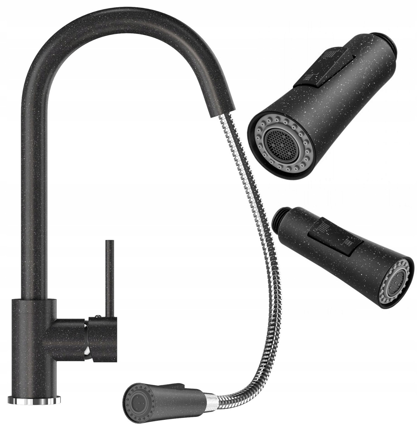 Kuchynská Batéria S Výsuvným Výtokom Libra Granit