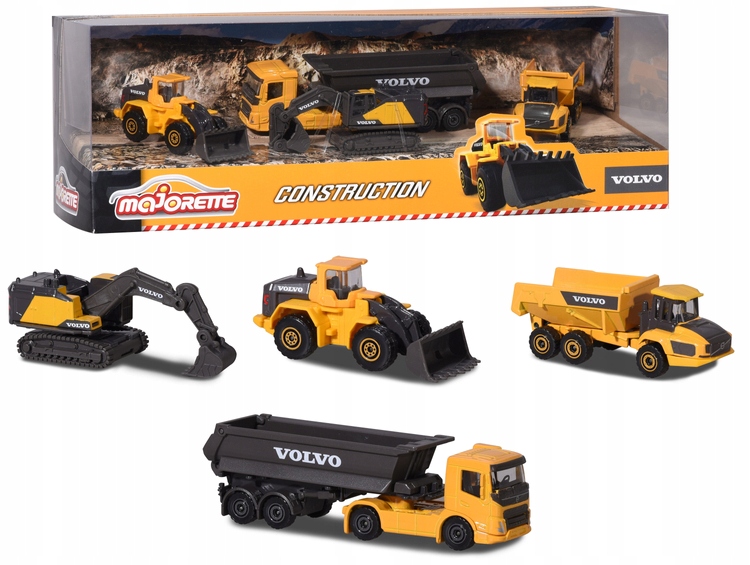 

Majorette Volvo Construction 4 Pojazdy Budowlane