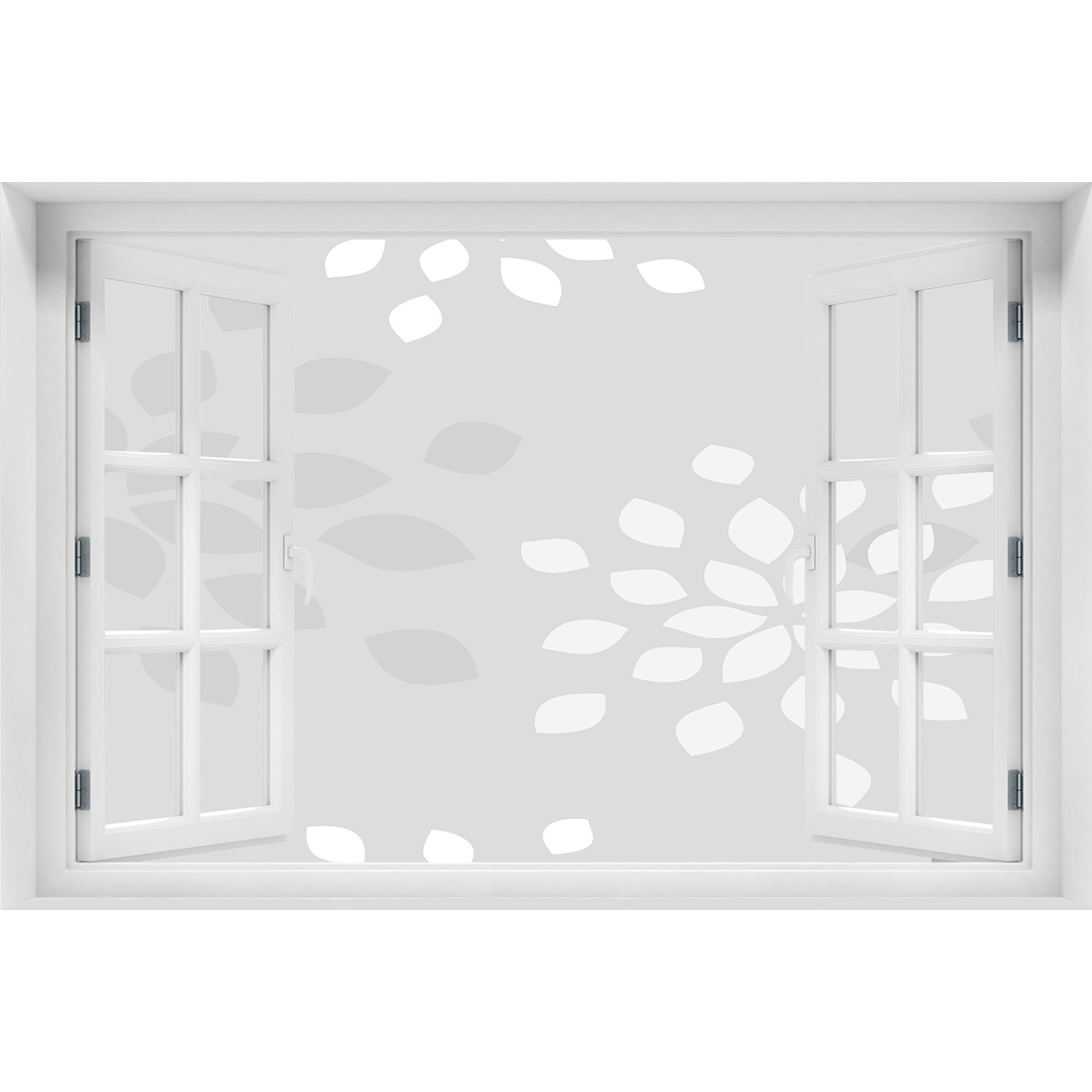 

3D Okno Naklejka na ścianę Kwiecisty wzór 150x100