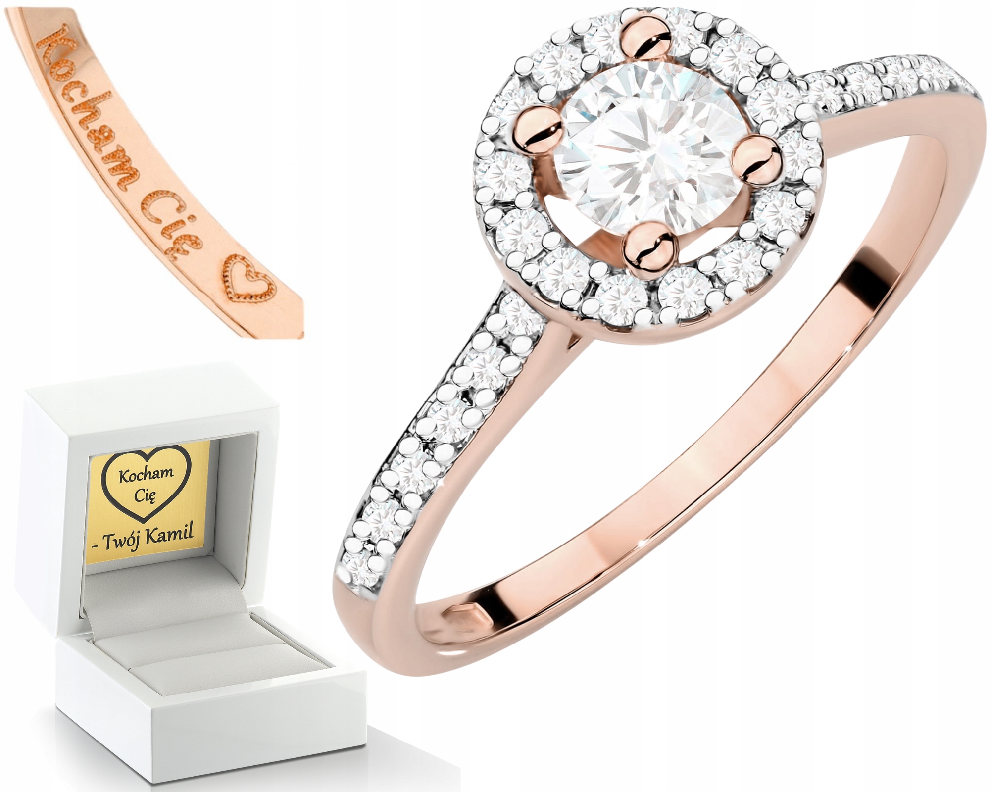 Prstýnek Z Růžového Zlata S Diamanty 0,52 Ct