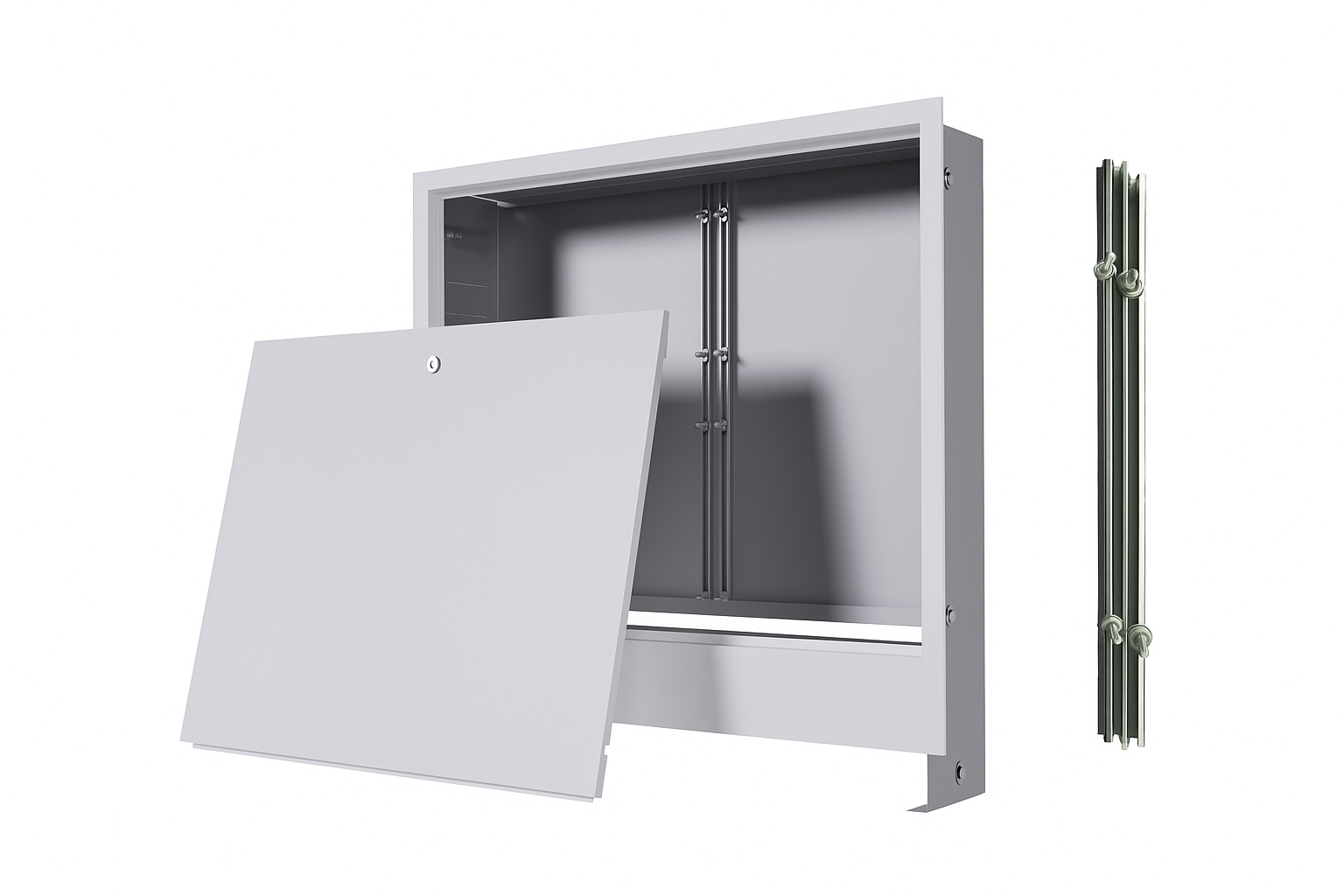 Podomietková skrinka 7-8 obvodov pre podlahový rozdeľovač 2 montážne lišty