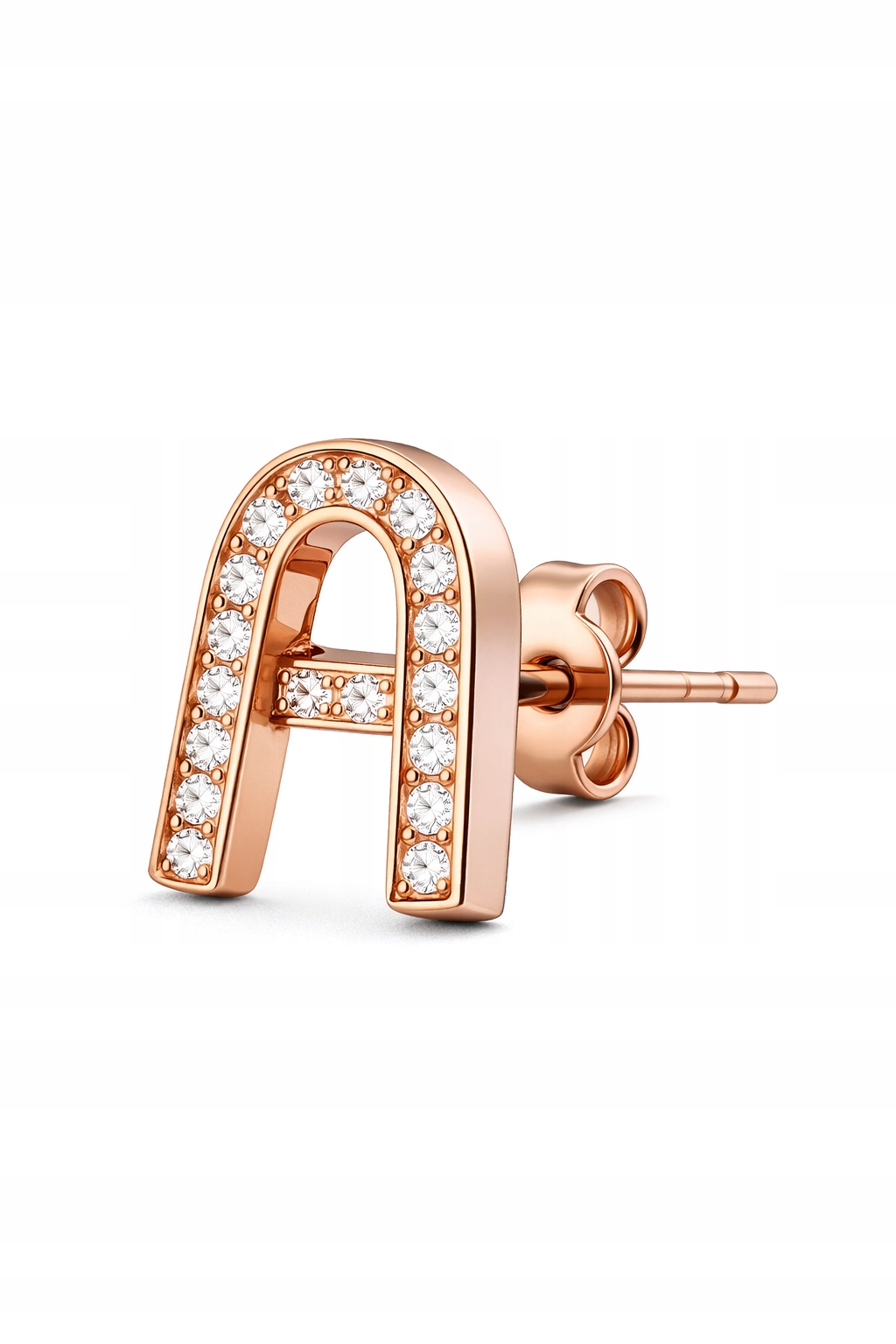 Furla Jednobarevná Zlatá Náušnice Se Zirkony Ve Tvaru A I3C