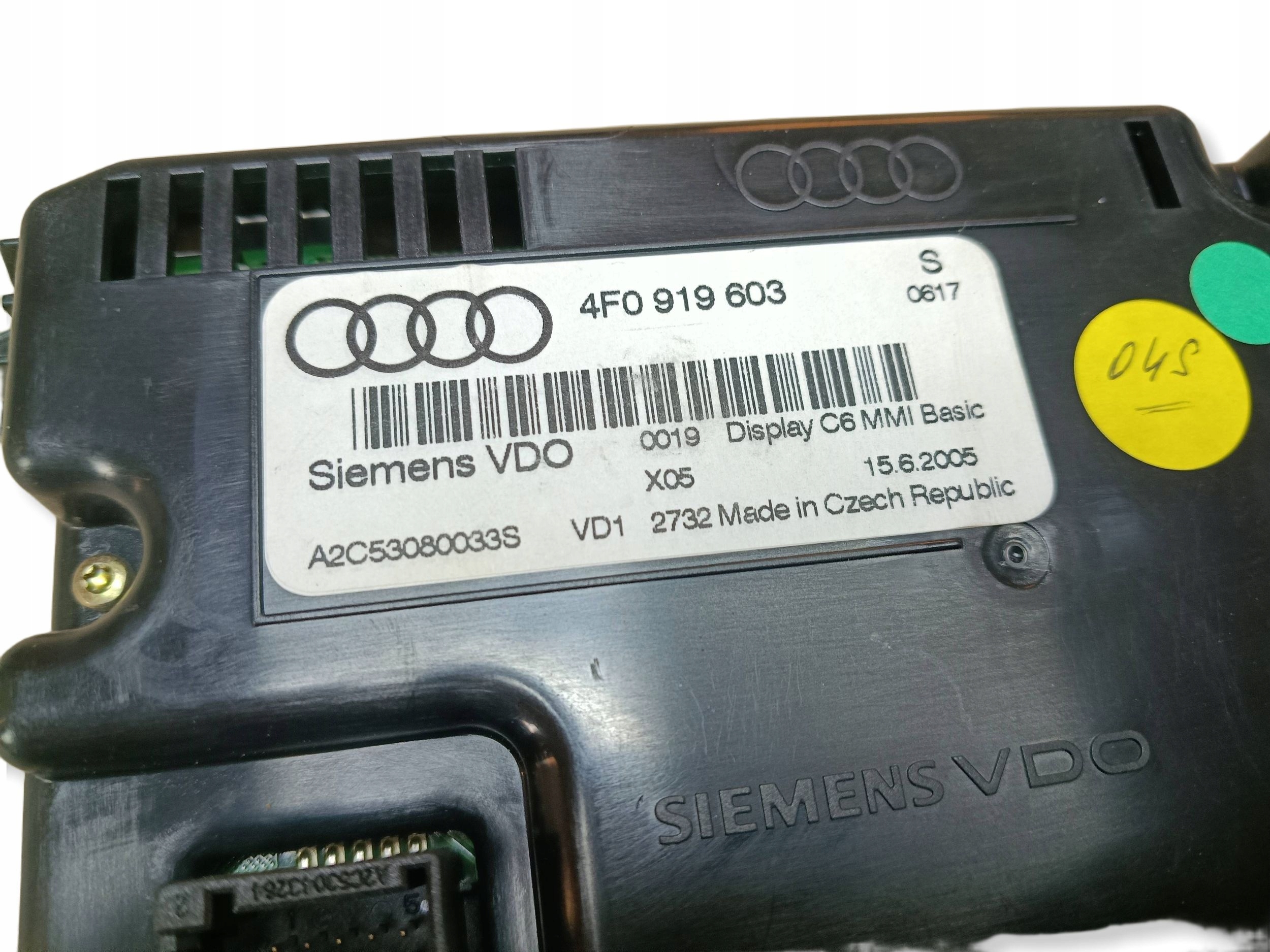 Bildschirm, AUDI A6 C6 4F0919603 !J