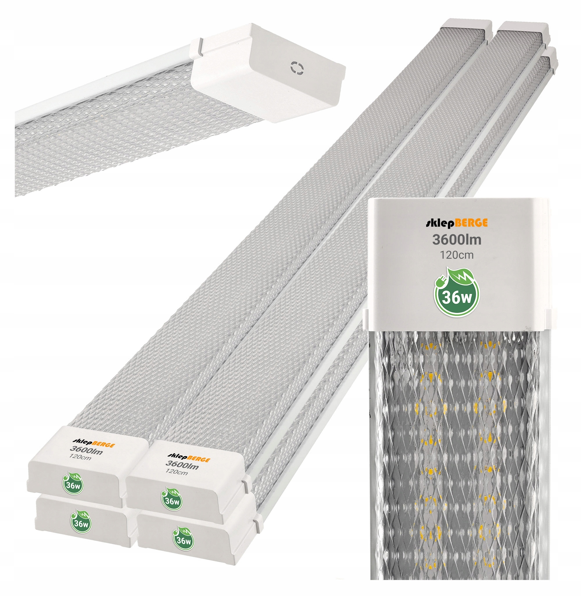 

4x Lampa Led Panel 120cm Garaż Warsztat Saturn 36W