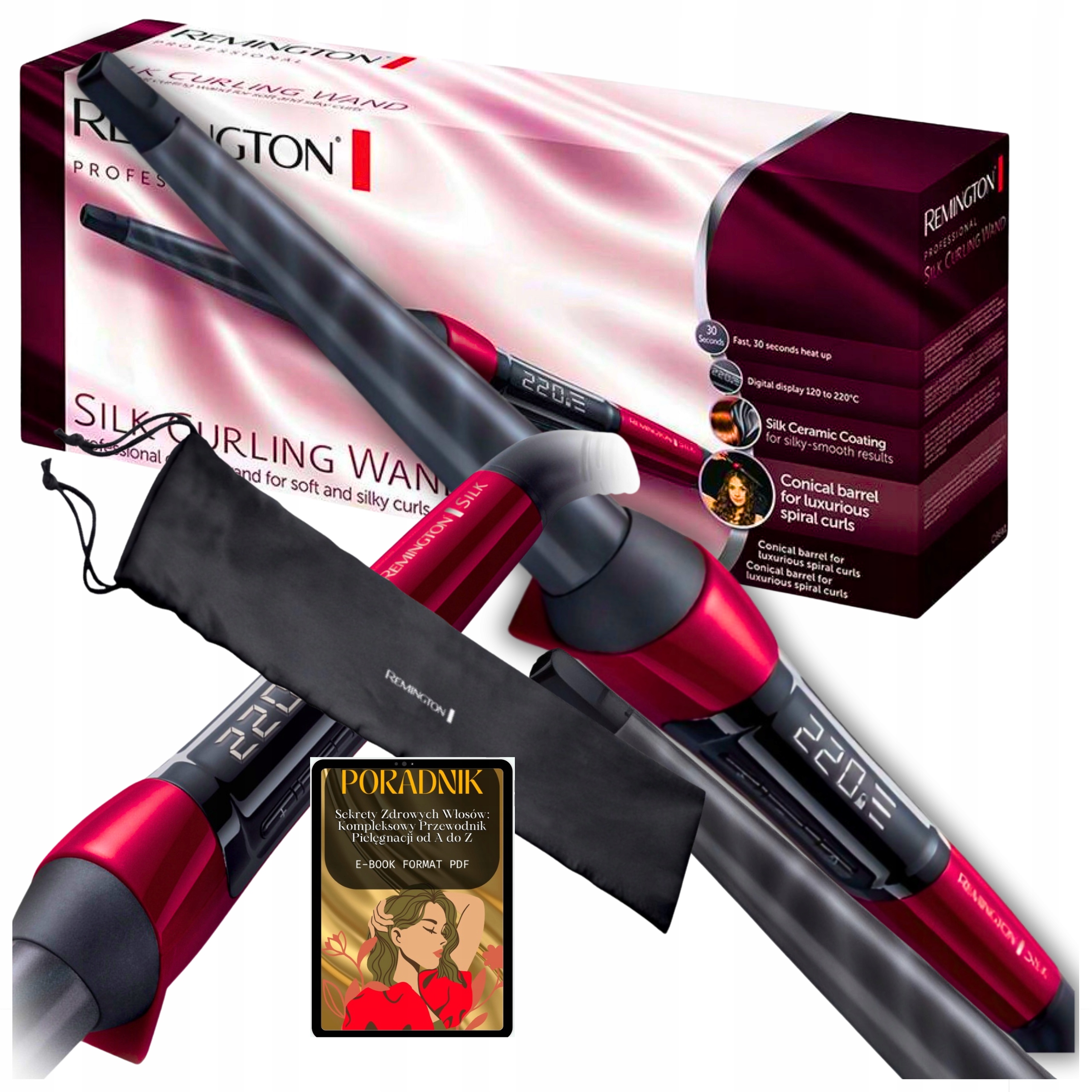 Lokówka Do Włosów Remington Stożkowa Ceramiczna Profesjonalna