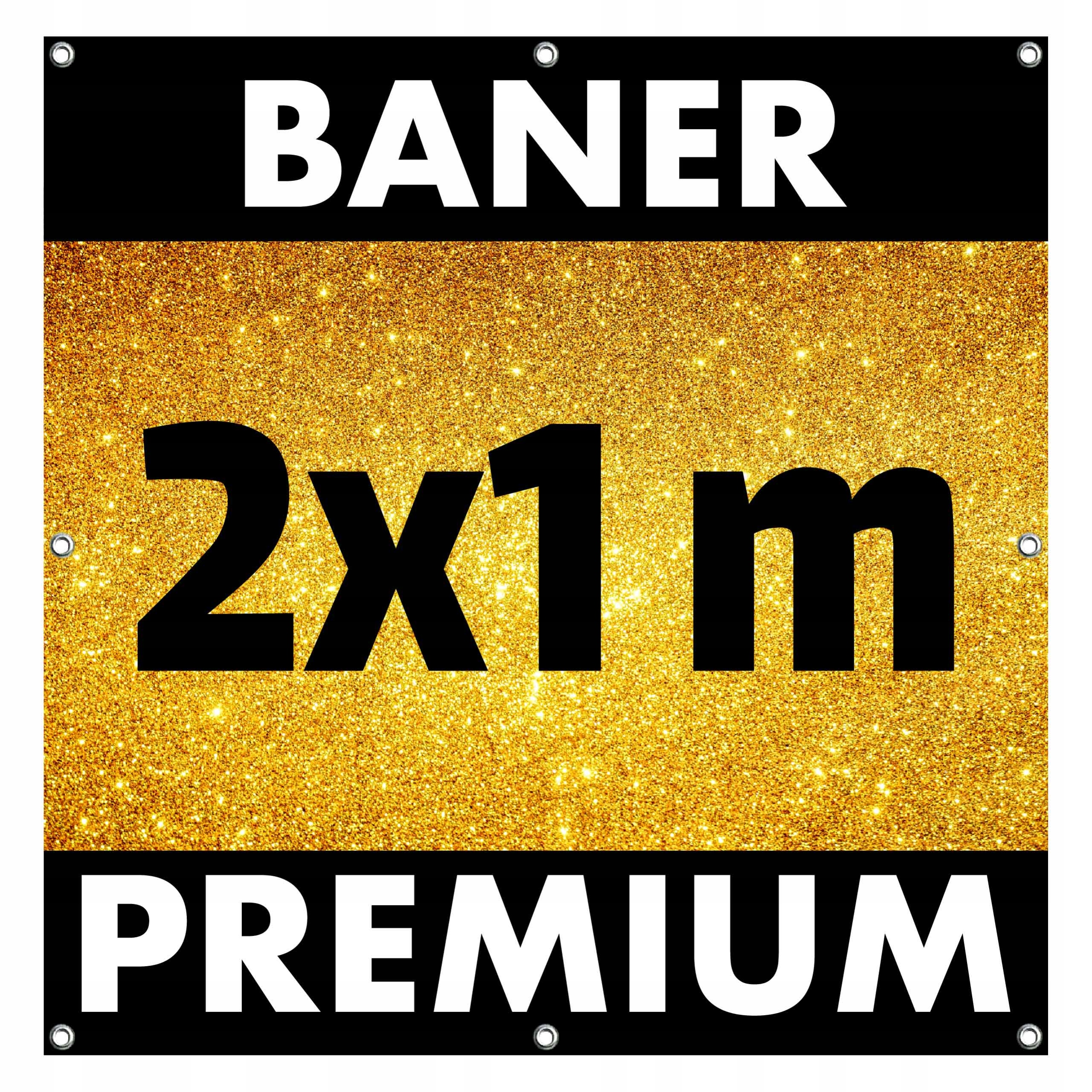 Baner reklamowy, plandeka 2m x 1m, 200x100cm 2m2