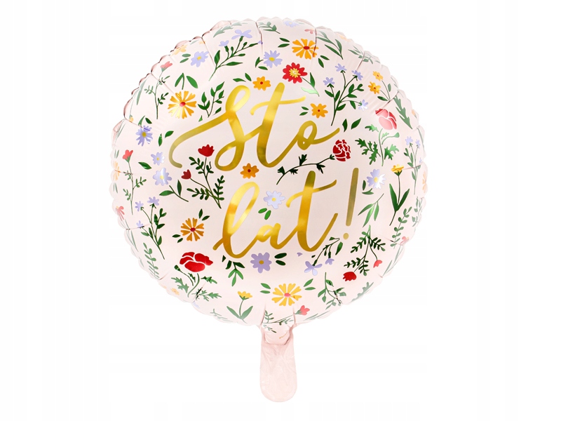 

Balon foliowy Sto lat!, 35cm, jasny różowy