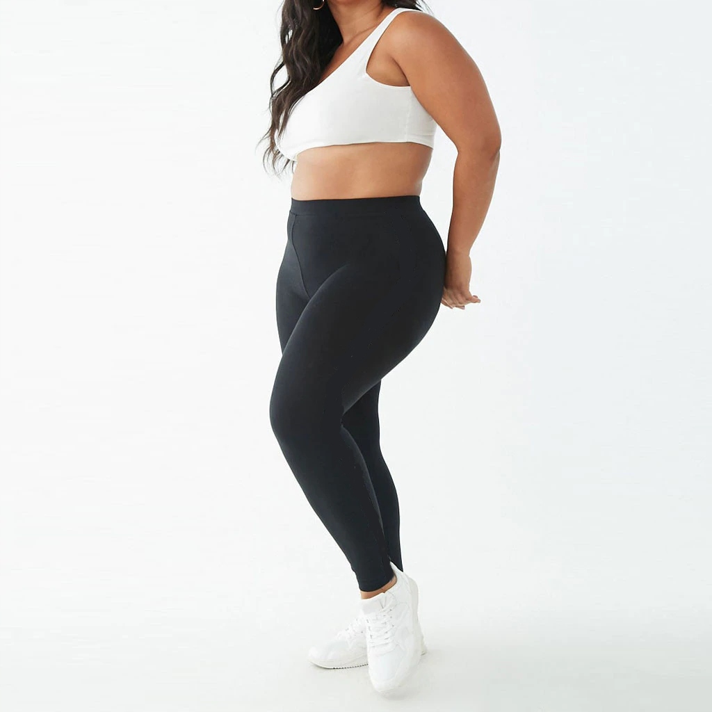 MG# Damskie LEGGINSY- bambusowe, długie CZARNE 3XL Rozmiar 3XL