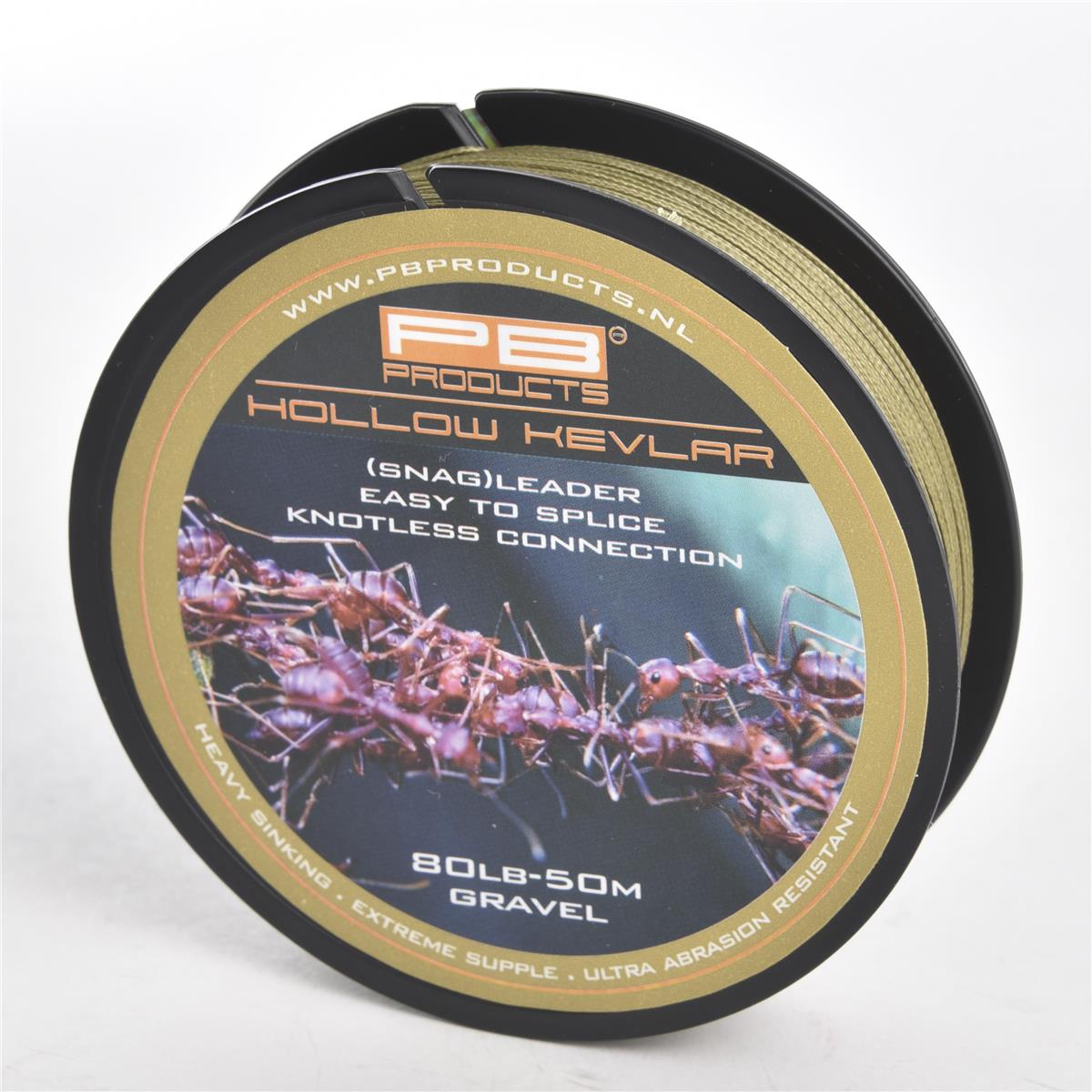 Pb Products Hollow Kevlar 80lb Gravel 50m Kevlar tonący w postaci miękkie