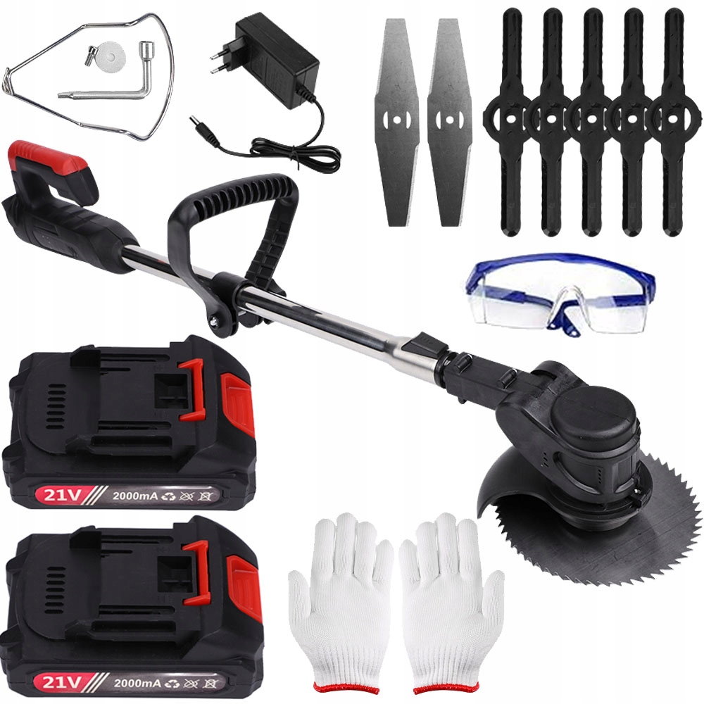 Aku vyžínač Křovinořez Křovinořez 21V Nože Žilky Sada 2x 2,0A Aku