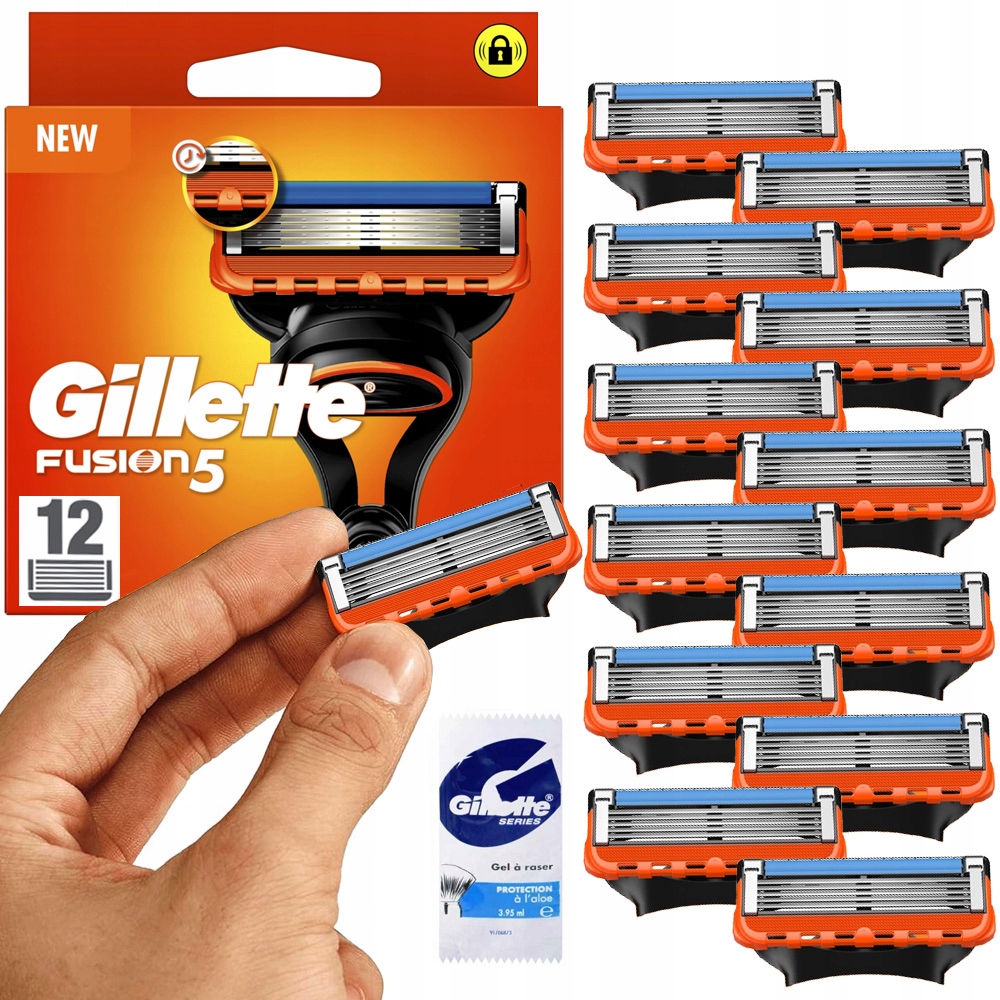 Gillette Fusion 5 Vložek Nůžky Na Holení Holicího Strojku Originální 12 Ks