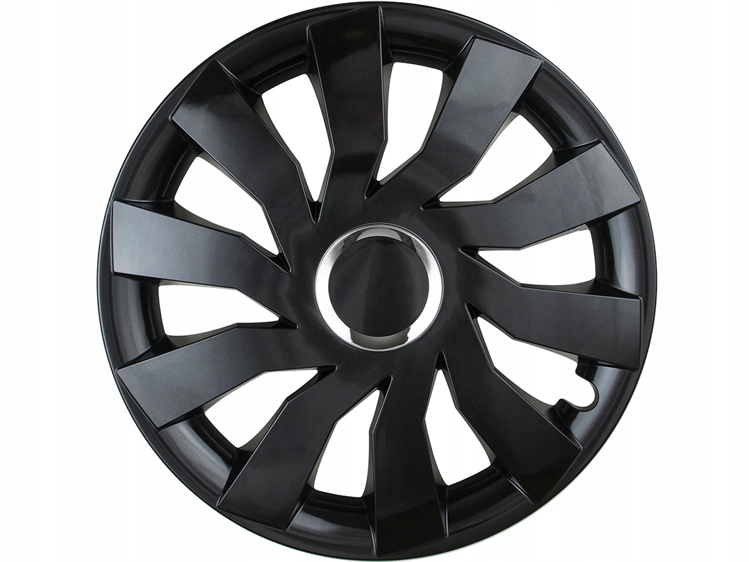 Automobilové Poklice 16" Černé Univerzální Premium Lesk 4 kusy