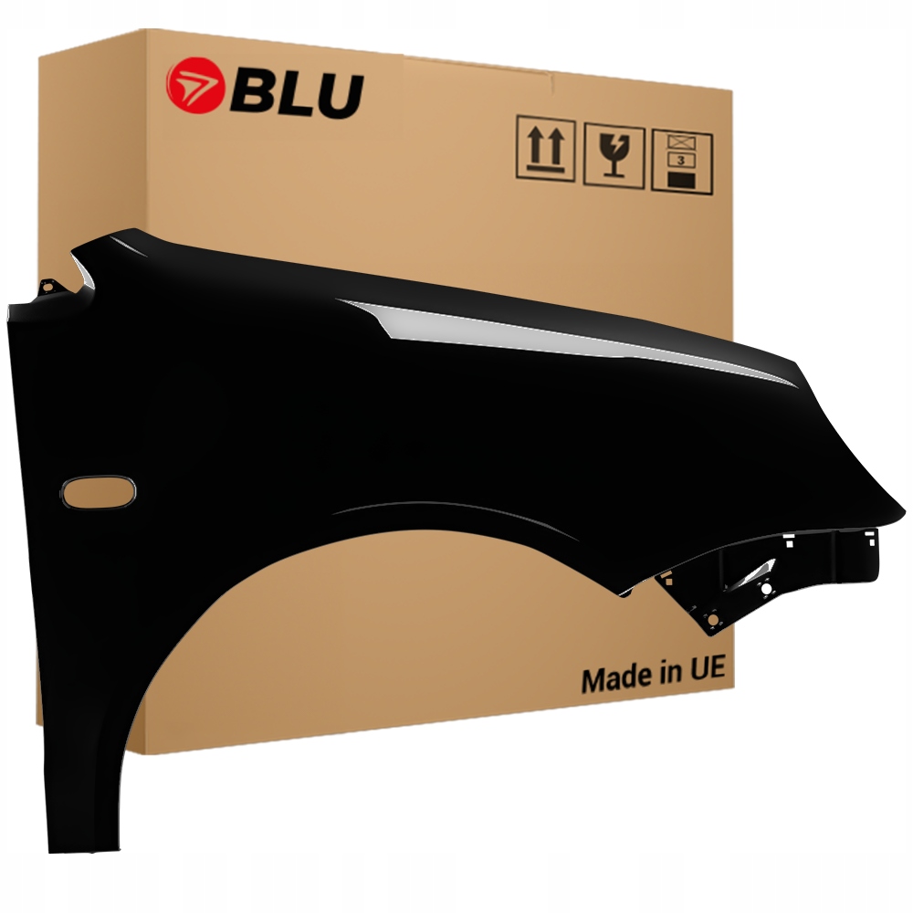 Blu Blatník Vw Polo 9N IV 4 L041 LO41 pravý černý 01-05 přední pozink