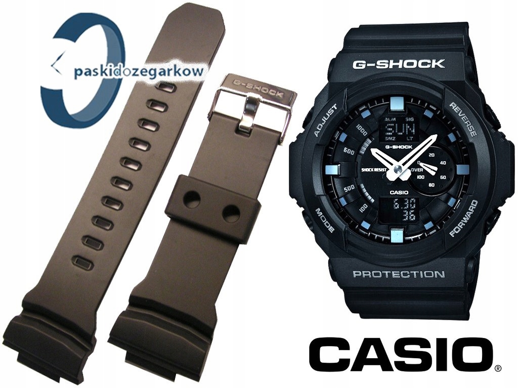 Černý pásek Casio GA-150 GAS-100 GAW-100 GAW-100B GLX-150 GA-200 originál