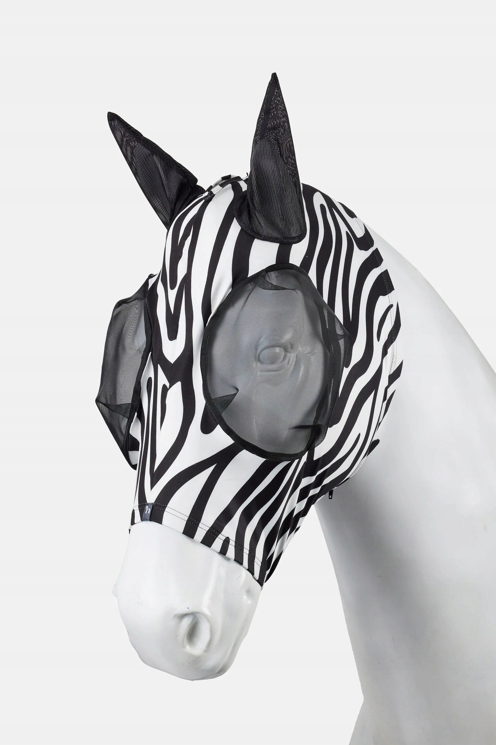 Moskitiera dla konia Horze Elastic Zip 26SS na zamek wzór zebra Full