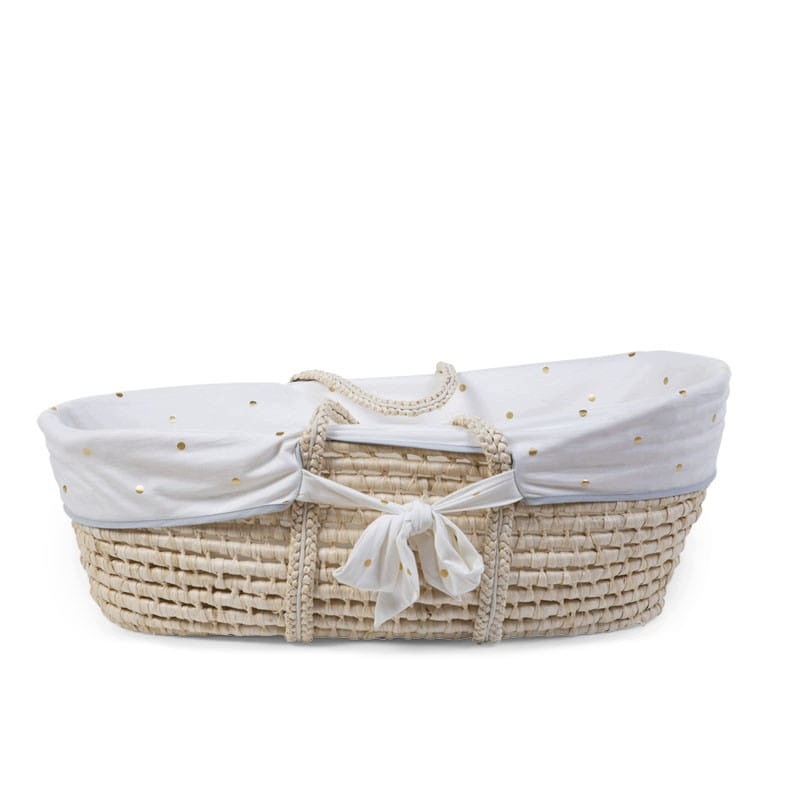 Pokrowiec do kosza Mojżesza Childhome Jersey Gold Dots 100% bawełna 85x50