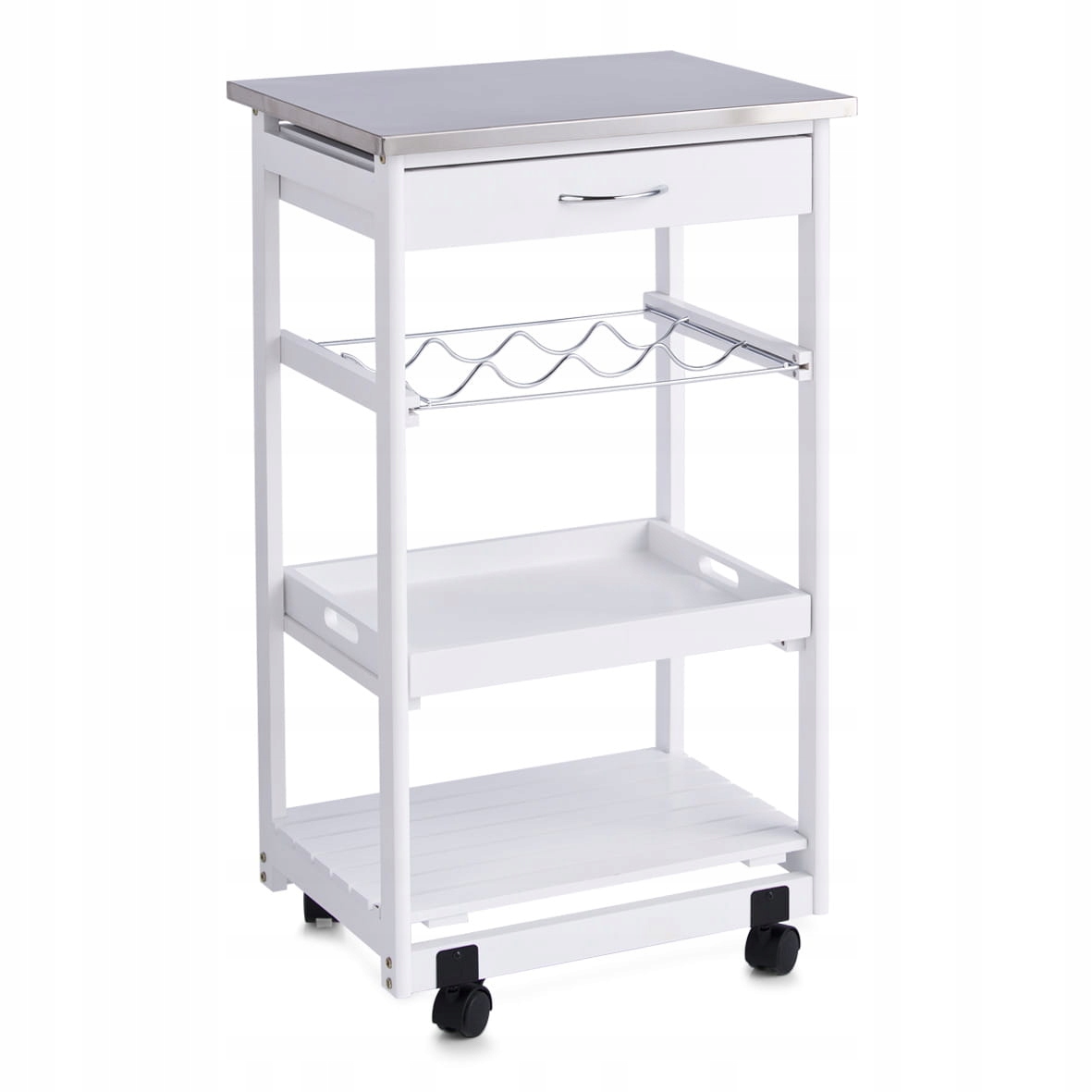 Zeller, Kuchynský vozík, 37x82x47 cm, biely