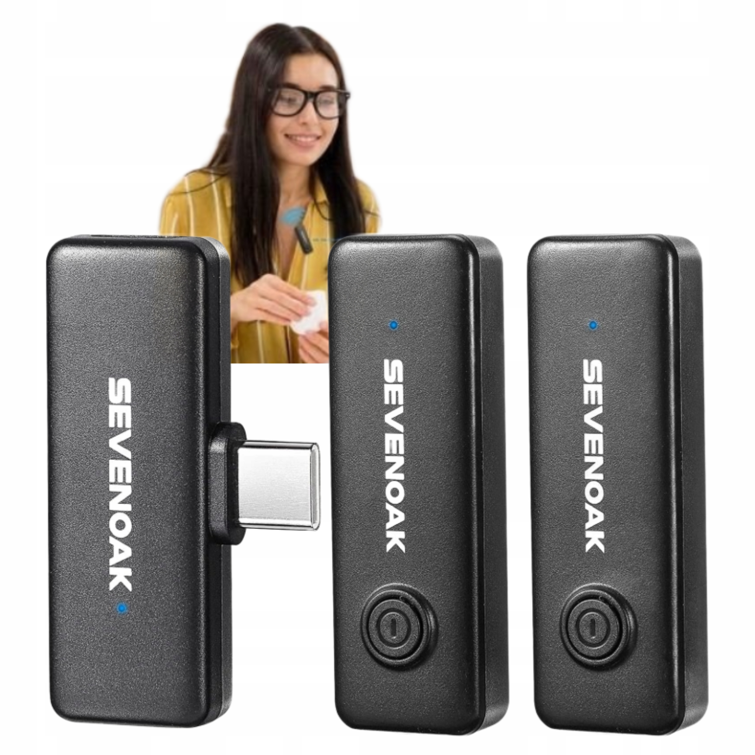 Bezdrátový Usb-c mikrofon SKM-W10-U2 Kravatový pro telefon Vlogow Video