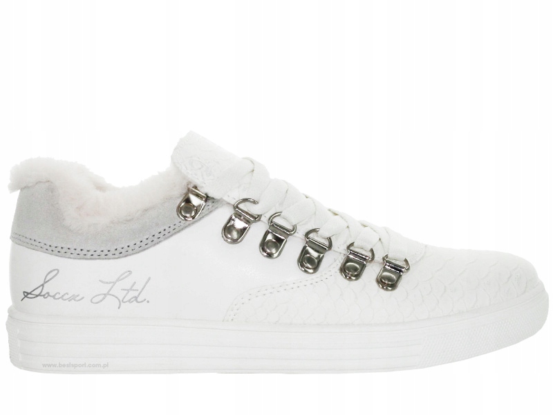 Soccx Dámské bílé kožené zateplené tenisky 36