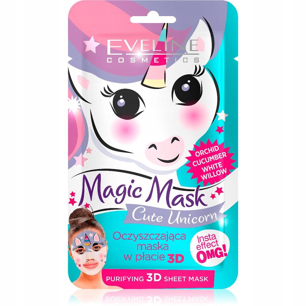 Eveline Cosmetics Magic Mask Cute Unicorn čistící maska v 1 ks