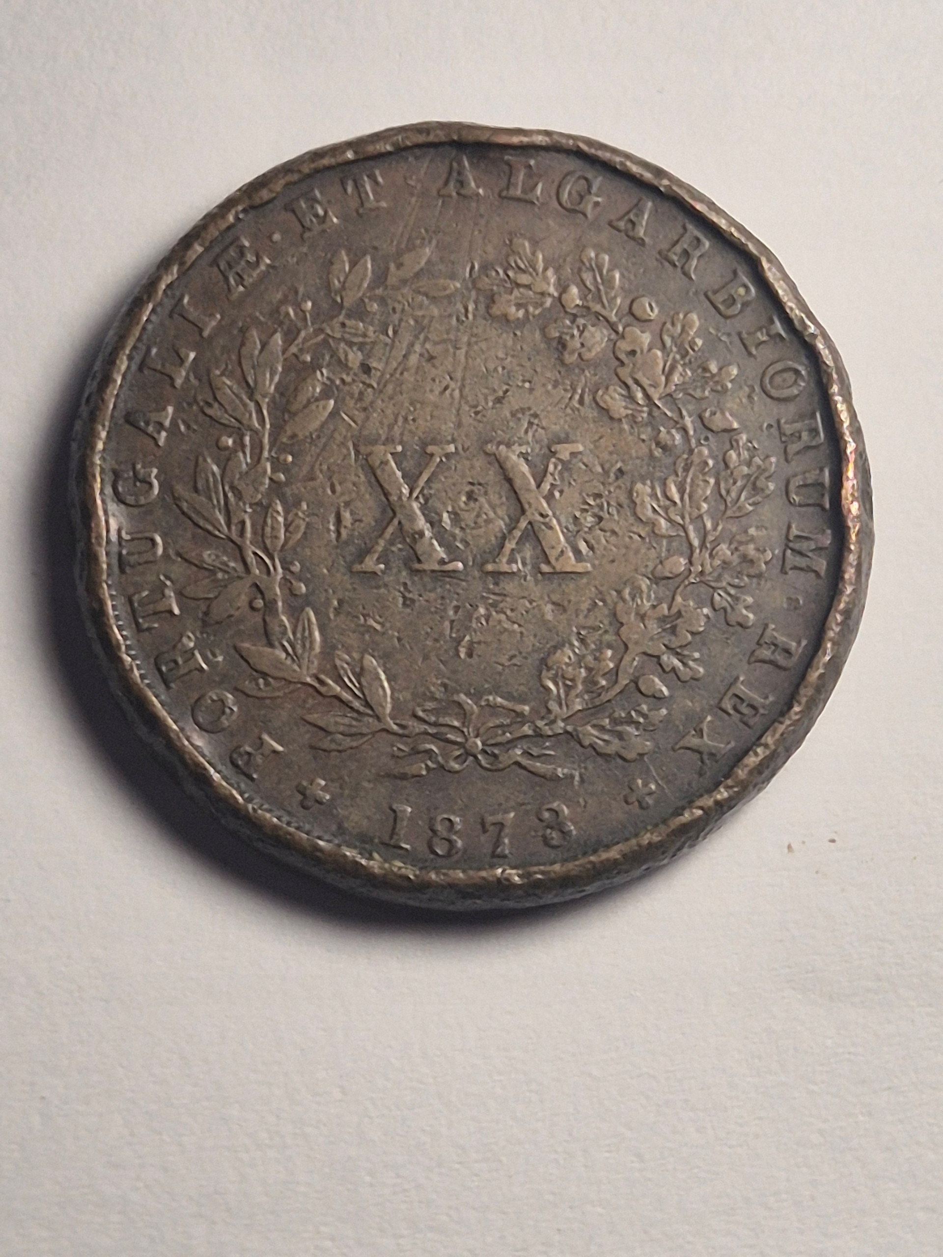 20 realów/ reis 1873 Portugalia