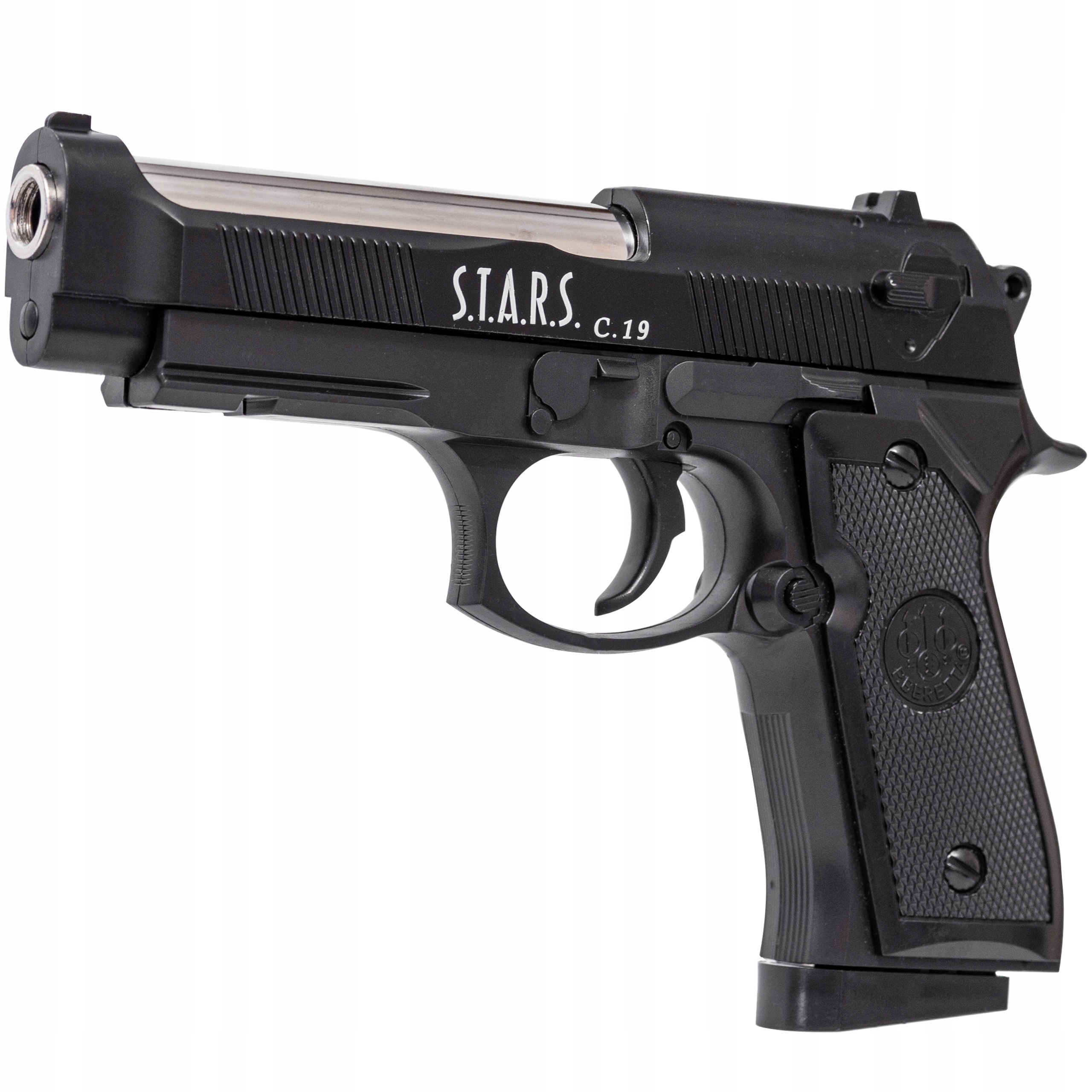 PISTOLET NA KULKI METAL ASG + TŁUMIK + 1000 KULEK Wysokość produktu 13.5 cm