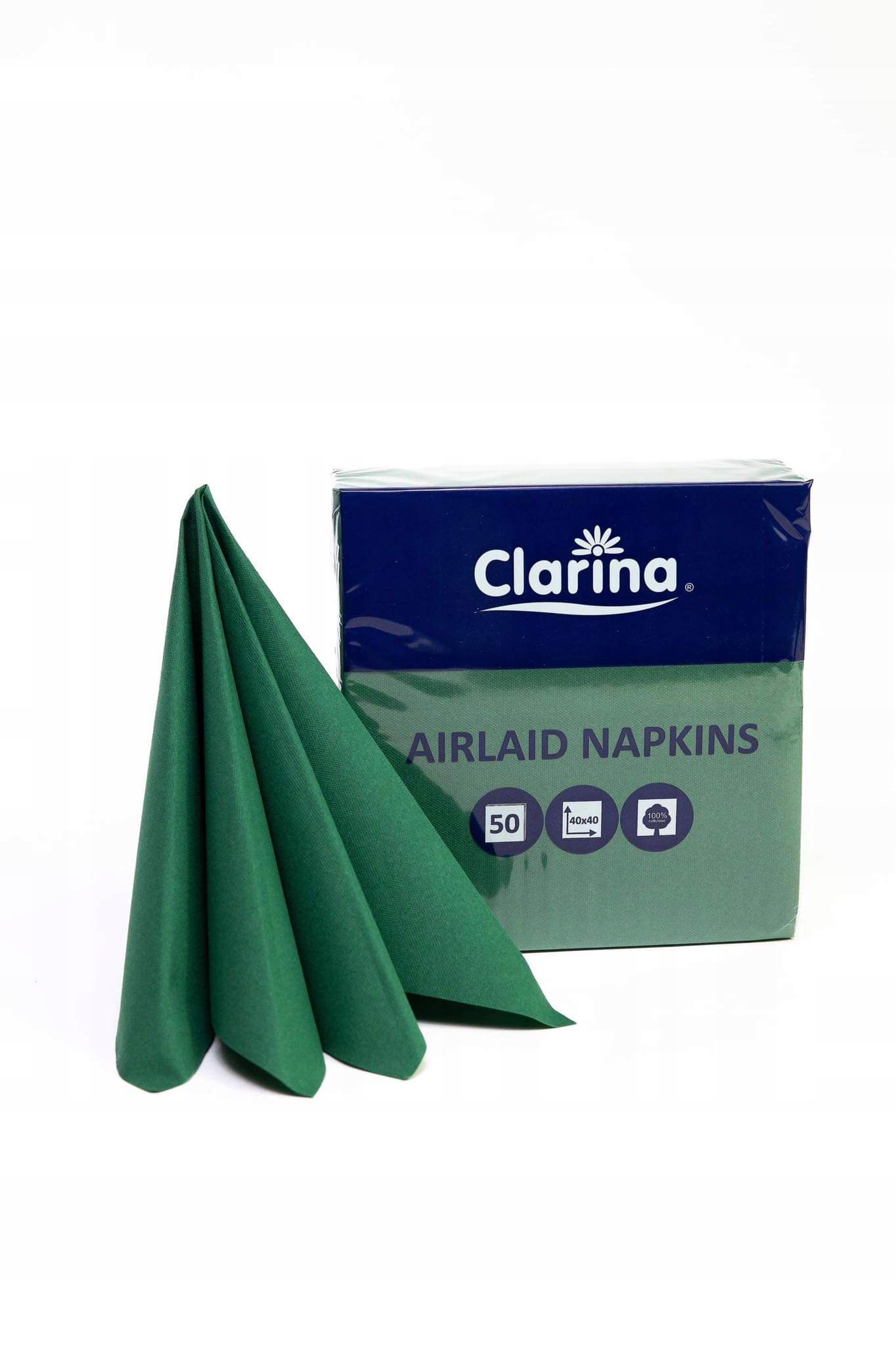 

Serwetki flizelinowe Clarina 40x40 Zielone 50 szt.