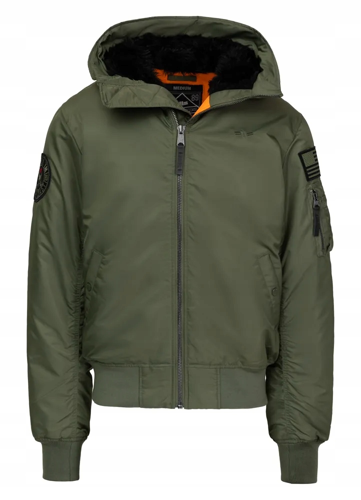 Pánská Zimní bunda bomber s kapucí Pitbull Encino s vysokým stojáčkem L