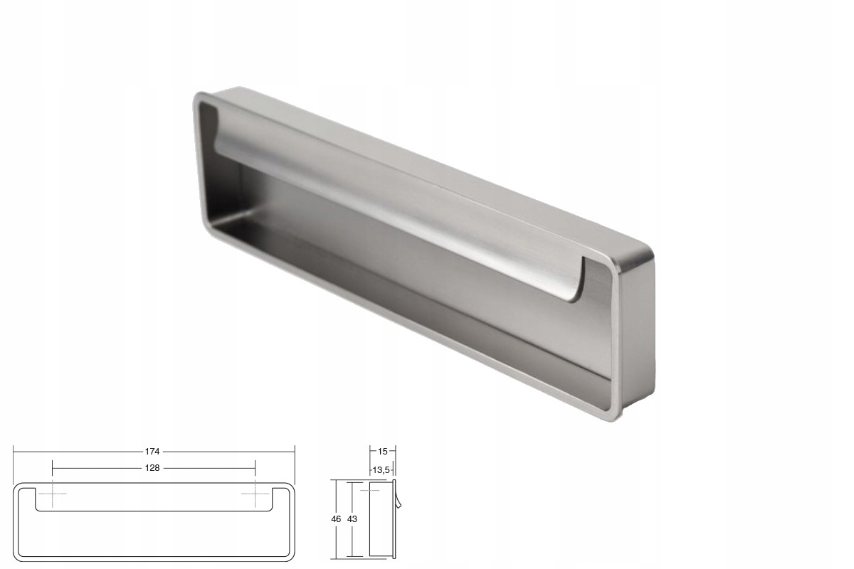 Nábytková úchytka Viefe 0542 Fold 128 mm ocel nerez
