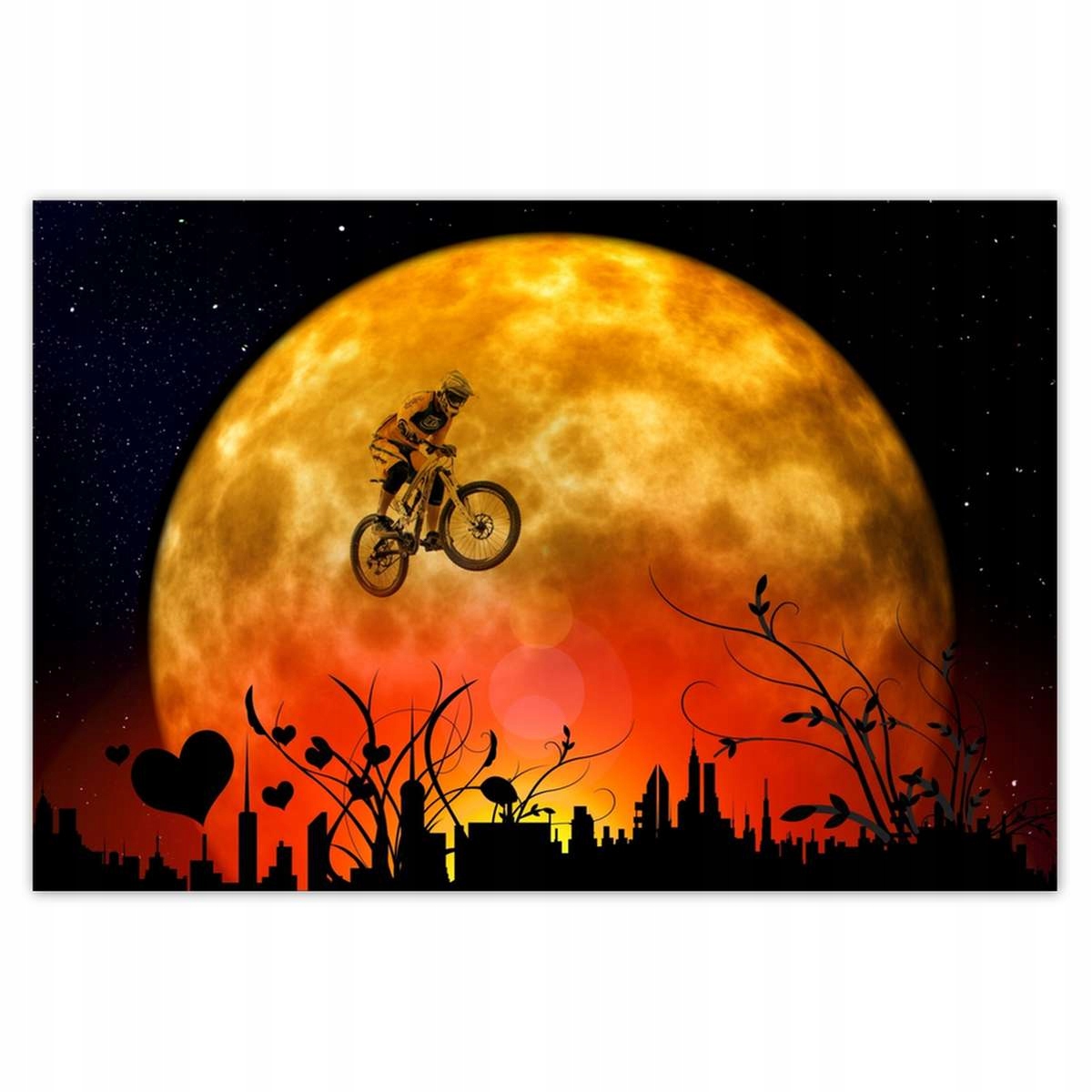 Plakáty 200x135 Motocyklista na Měsíc