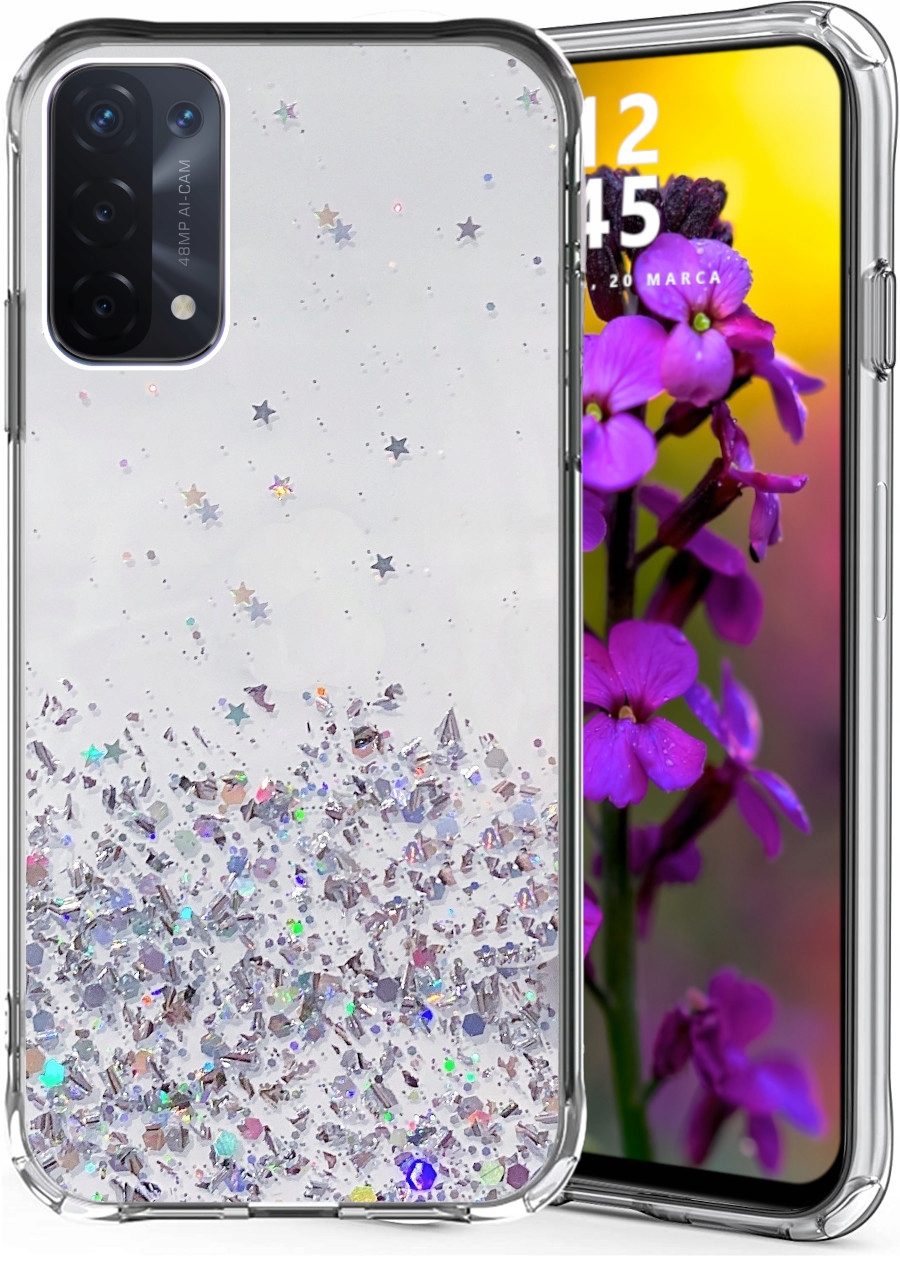 

Etui do Oppo A54 A74 5G Glitter Case Brokat +szkło