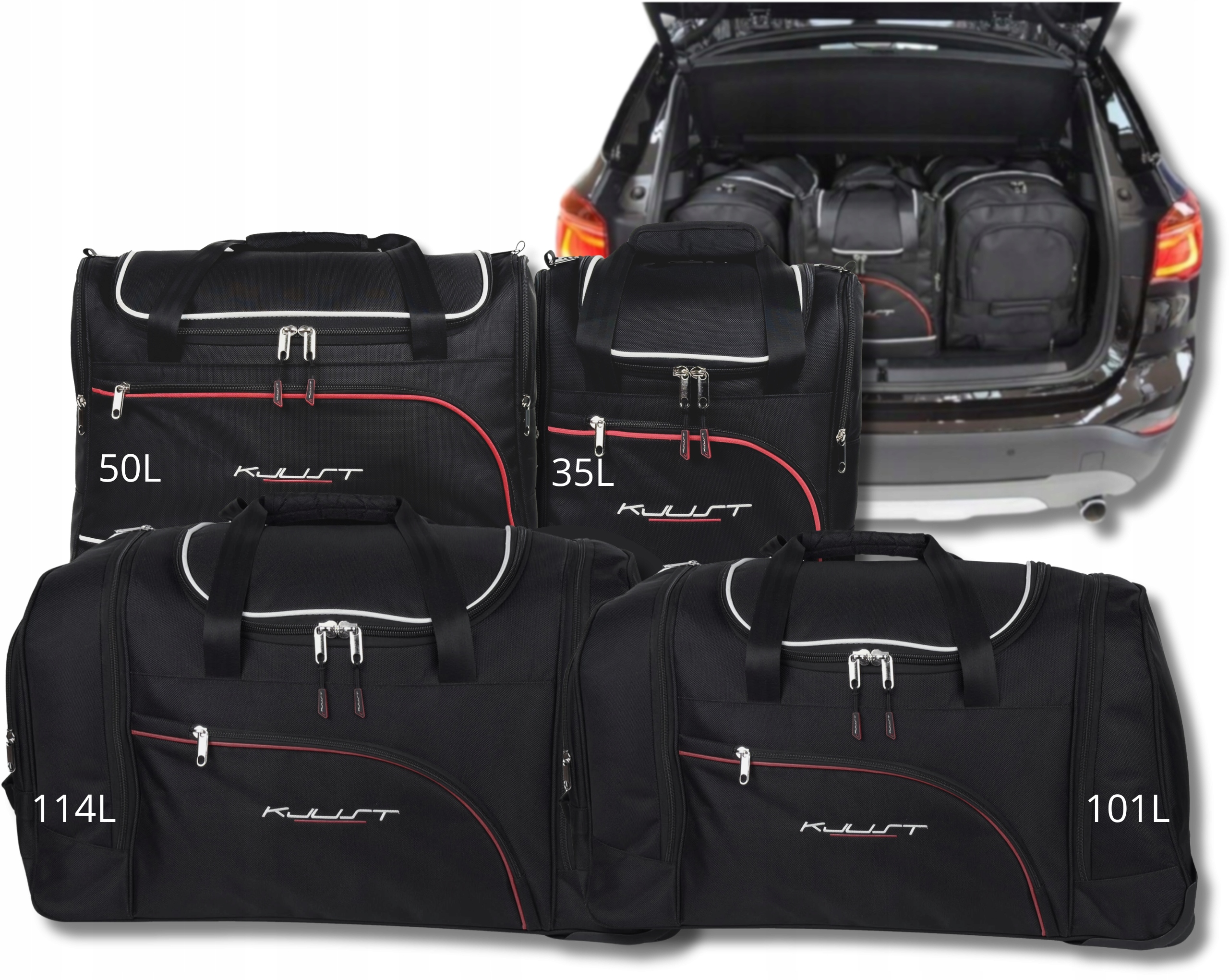 Cestovná Taška Do Kufra Bmw X1 Phev 2015+ 4 ks