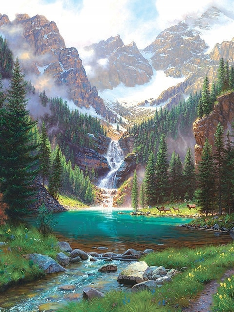 

Haft Diamentowy Mozaika Obraz Góry Jezioro 30x40