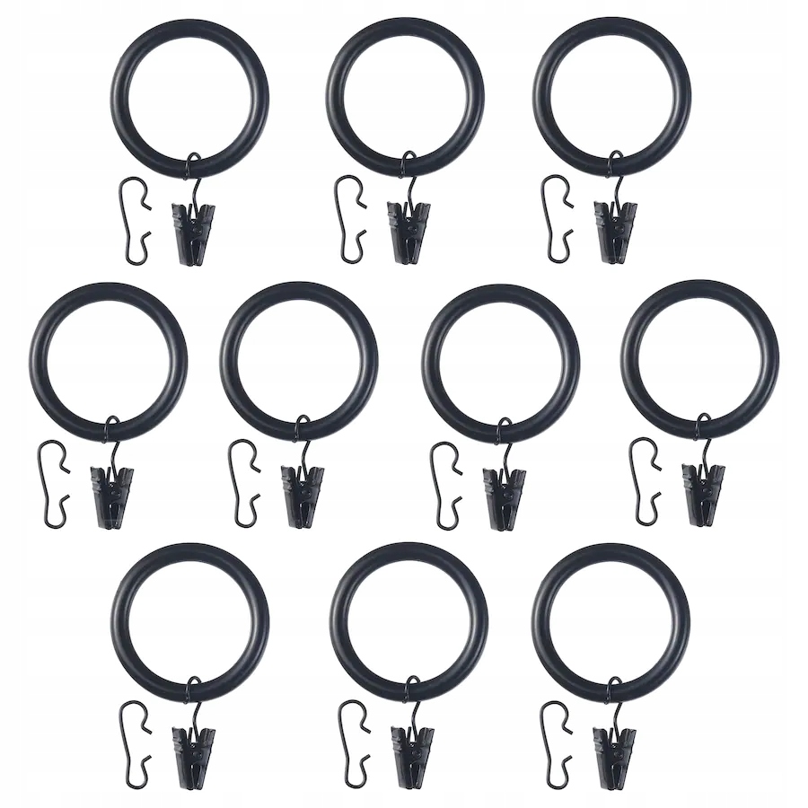 

Ikea Syrlig Kółko z żabką i haczykiem 38mm Czarny