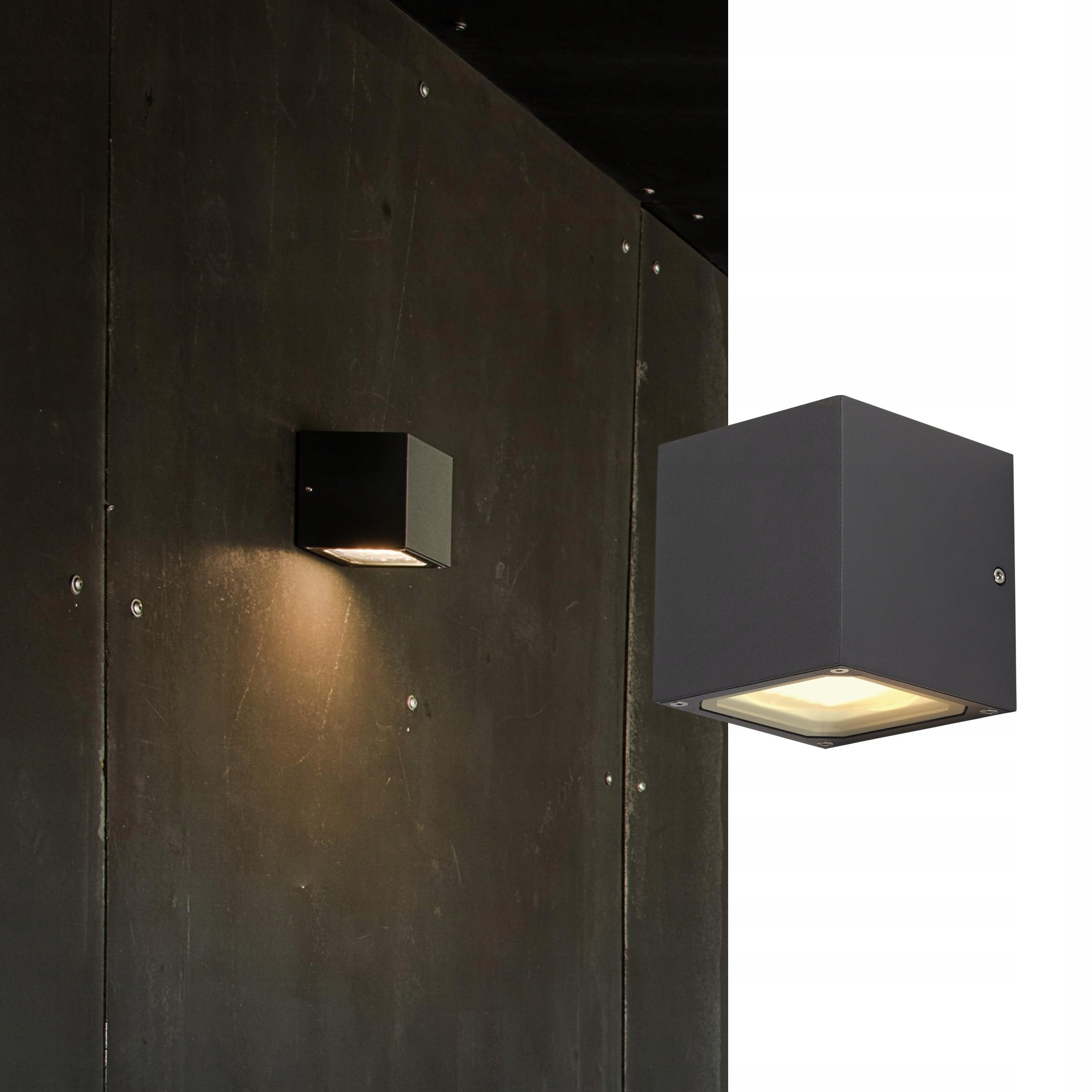 Venkovní nástěnné svítidlo, fasádní zahradní lampa antracit 9W GX53