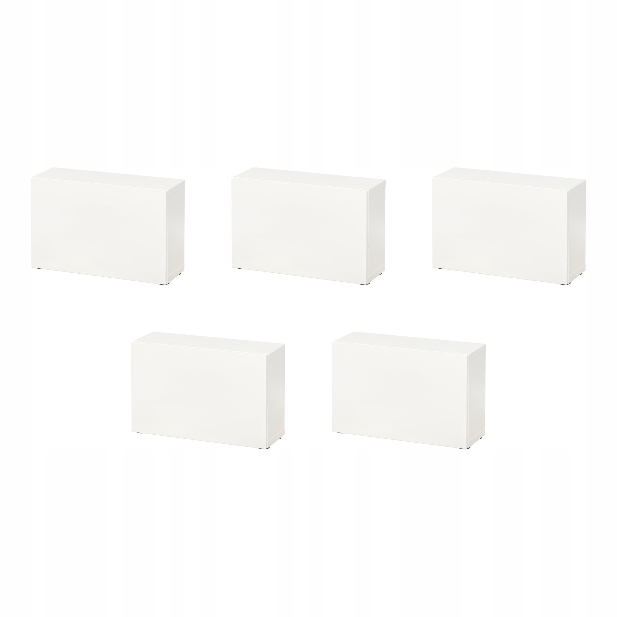 5 szt. Besta Szafka z drzwiczkami biały 60x22x38 cm Lappviken